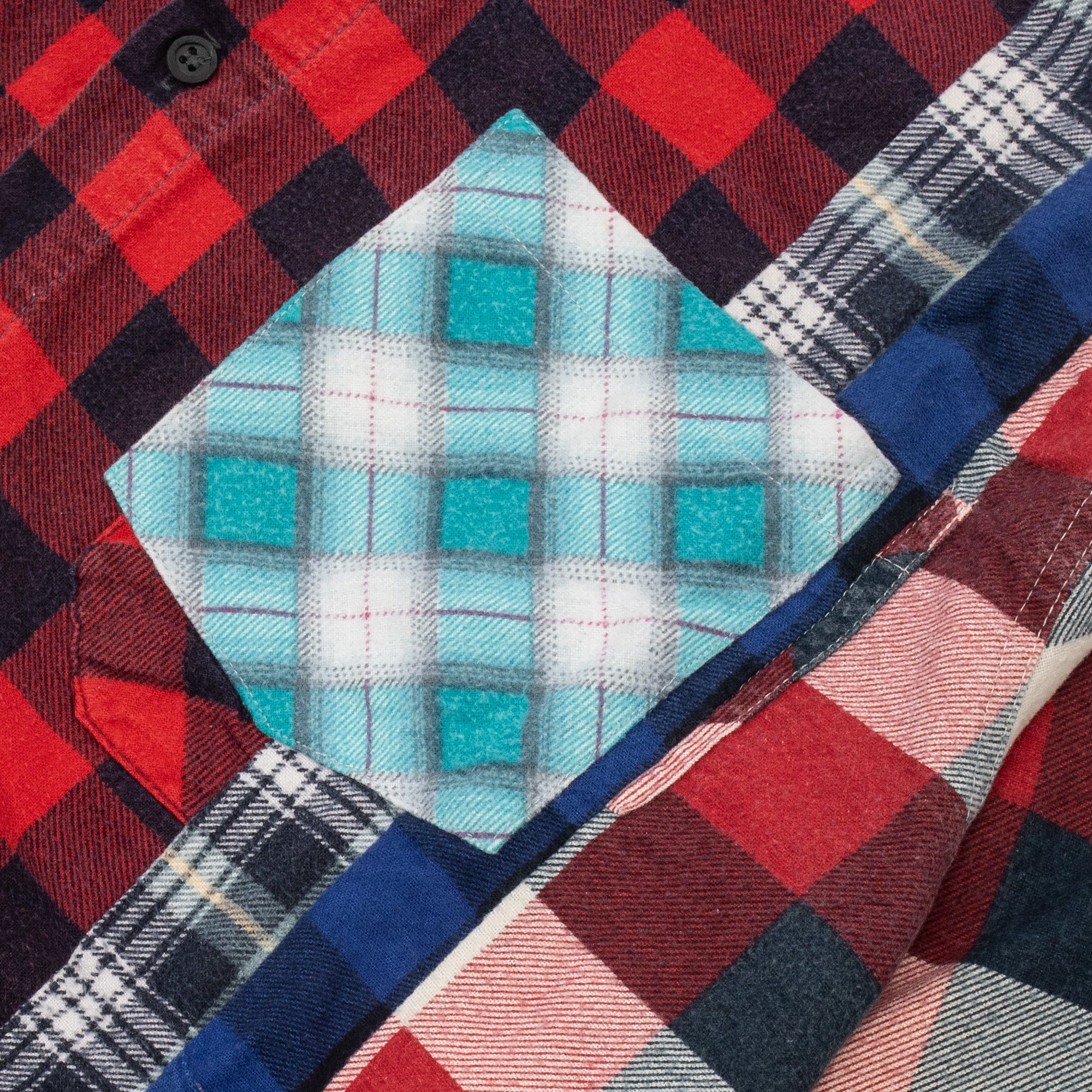 Needles Mens Rebuild By Needles Flannel Shirt - Image 4