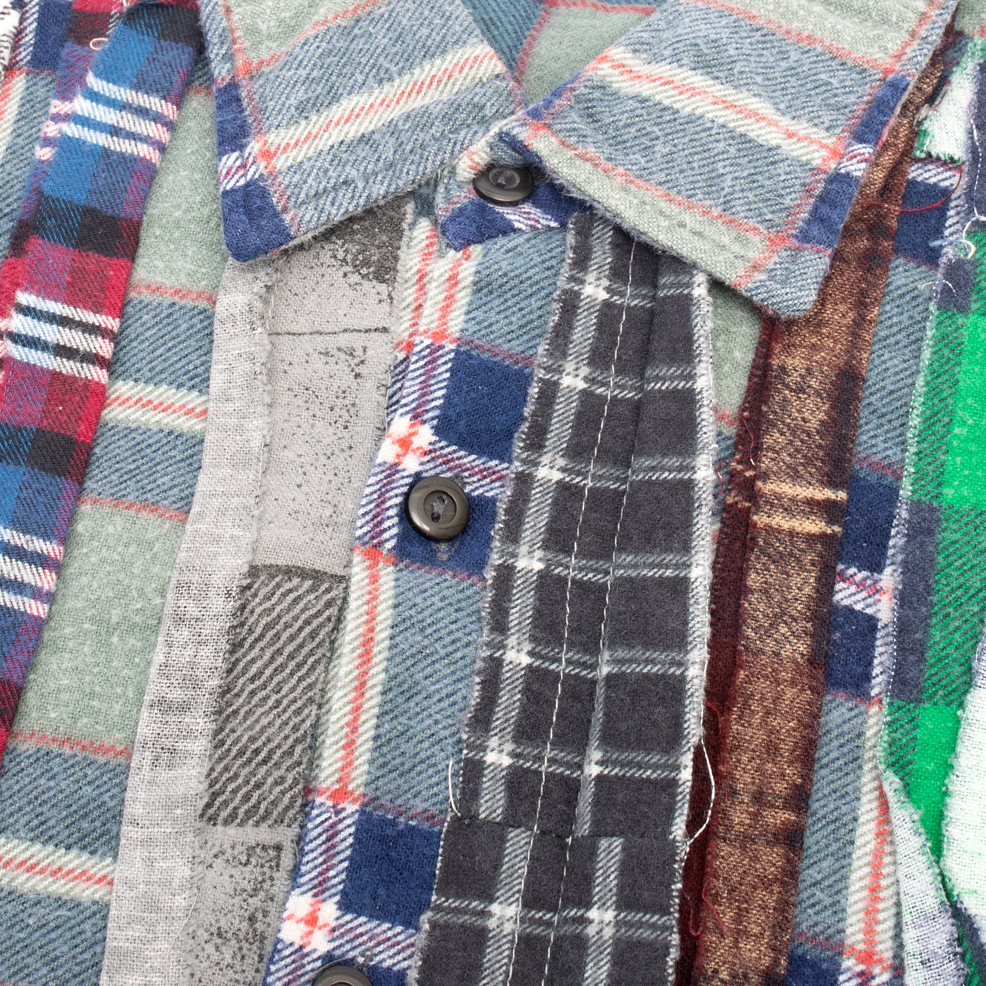 Needles Mens Ribbon Wide Flannel Shirt - Image 3