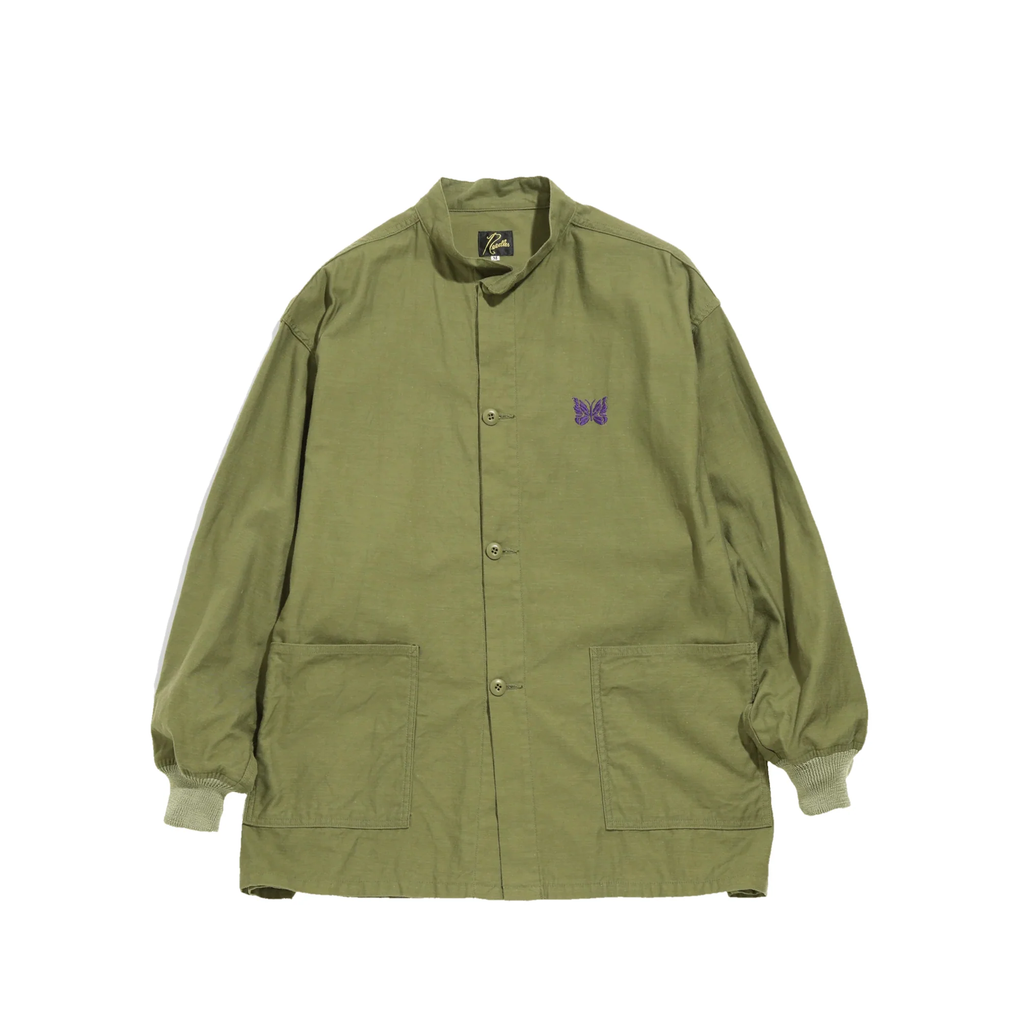 Needles Mens S.C. Back Sateen Army Shirt