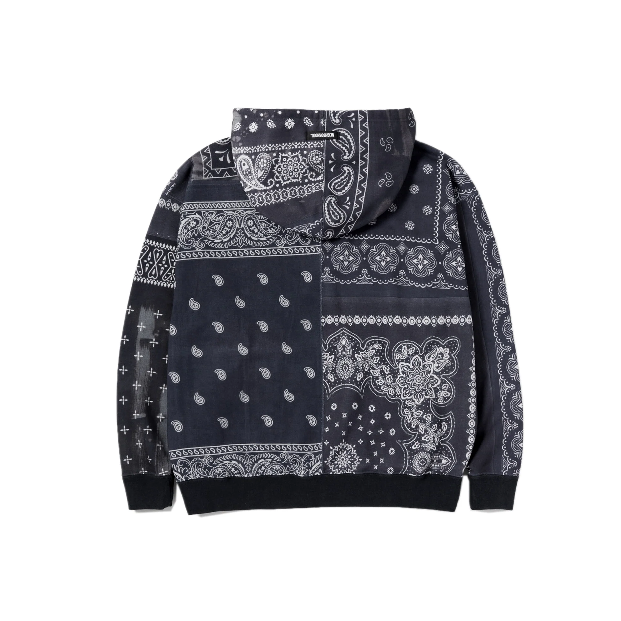 Neighborhood Mens Bandana Chopped / EC-Hooded LS 'Black' - Image 2