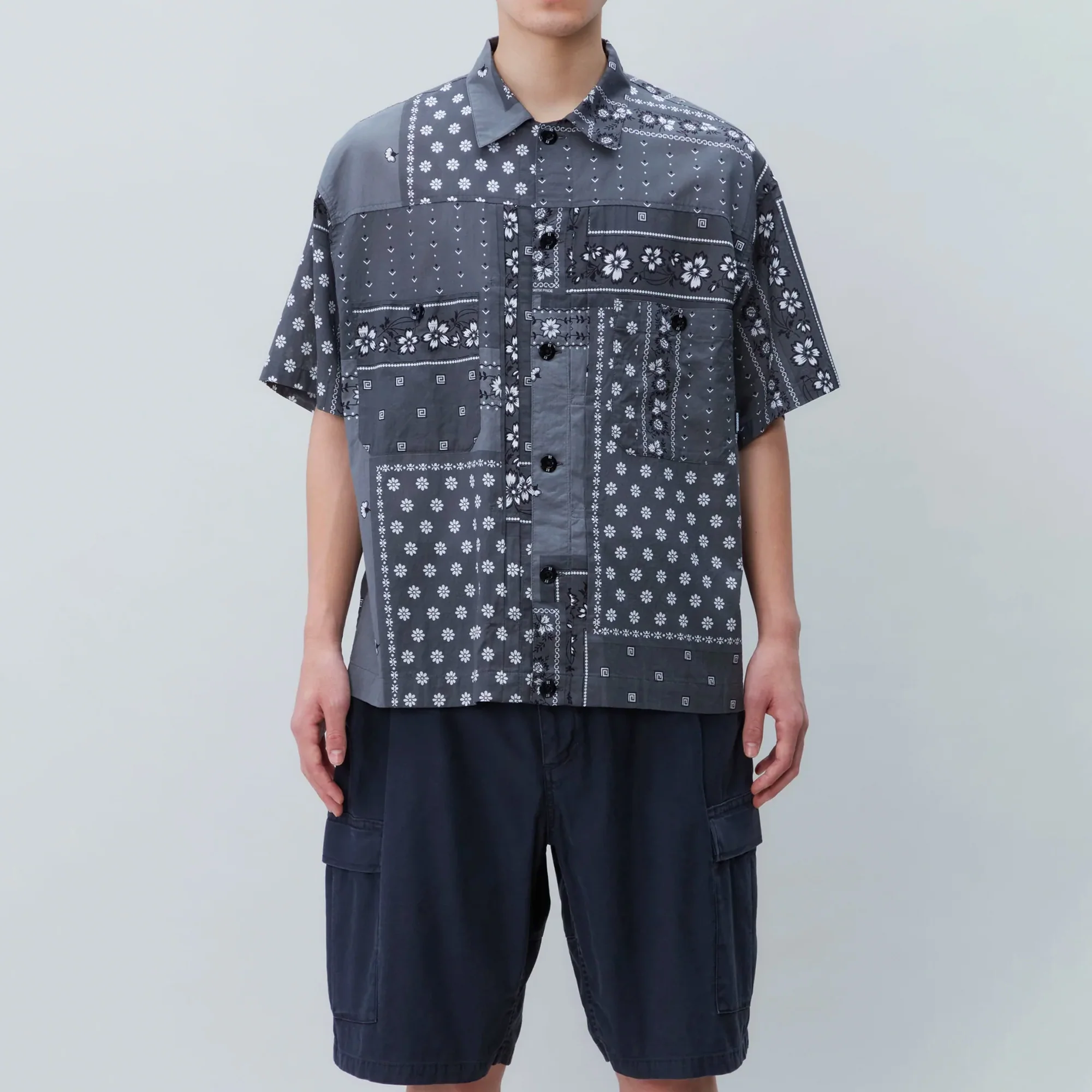 Neighborhood Mens Bandana Chopped SS Shirt - Image 2