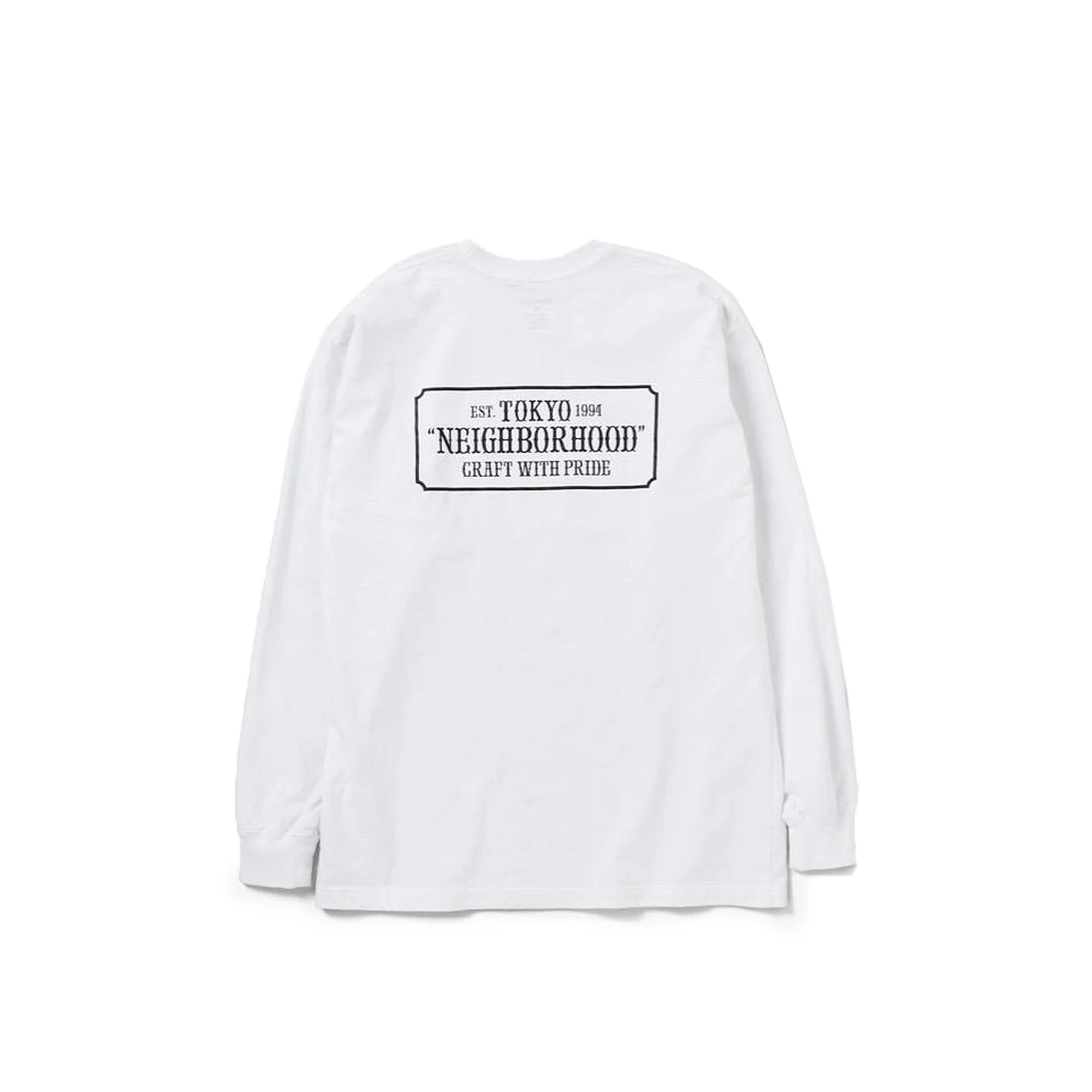 Neighborhood Mens Bar & Shield / C-Tee LS 'White' - Image 2