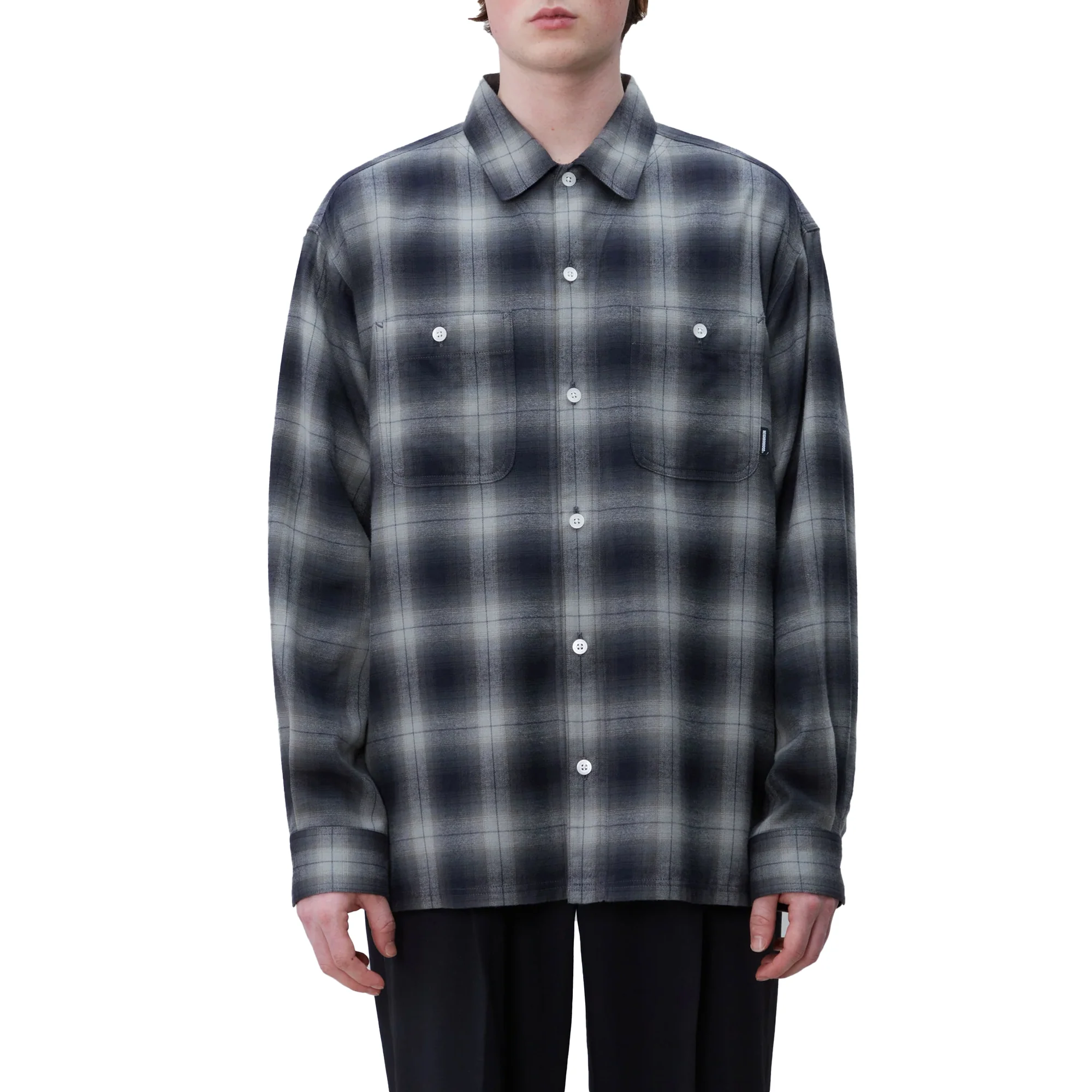 Neighborhood Mens CR Check LS Shirt Black - Image 2