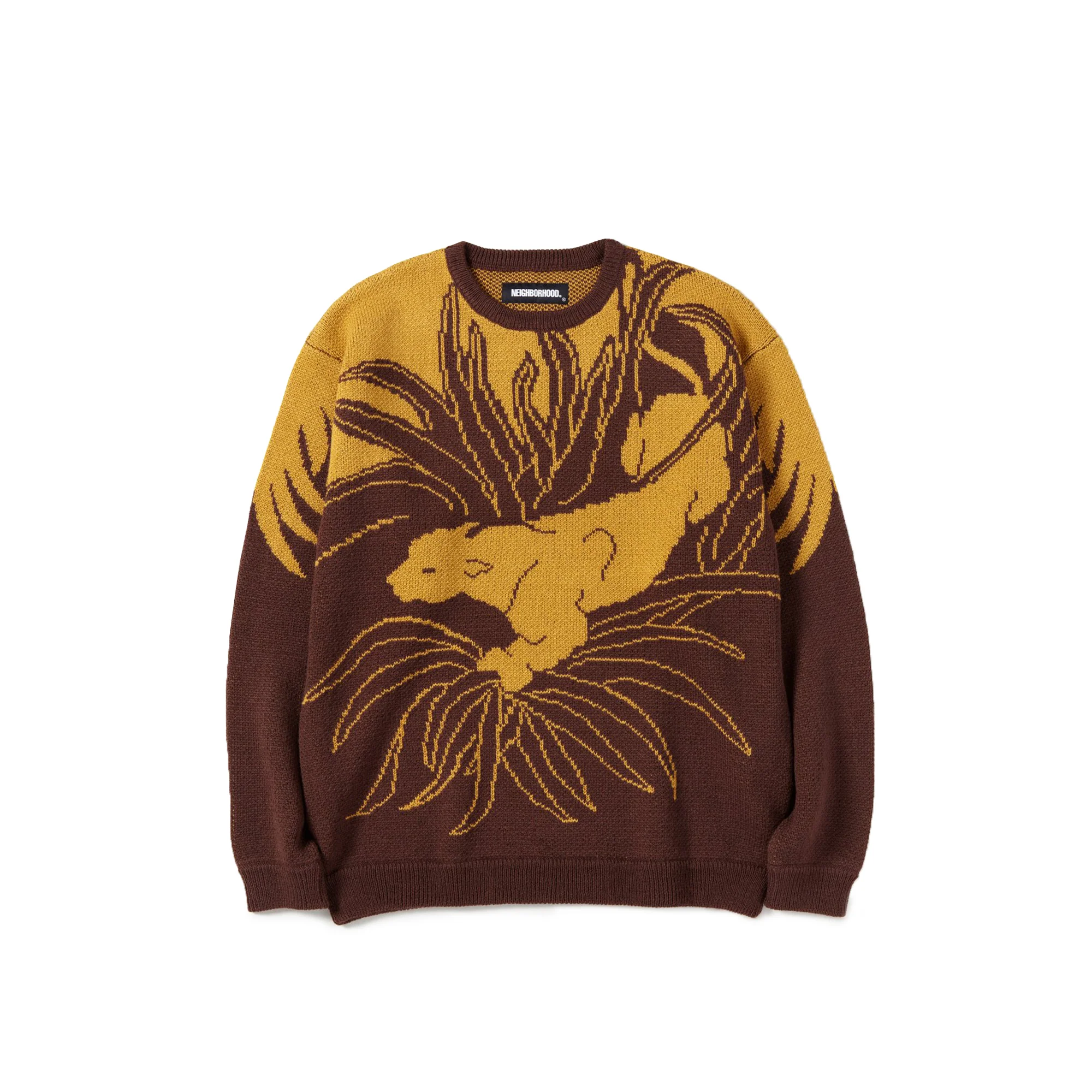 Neighborhood Mens Jacquard / Aw-Knit LS 'Brown'