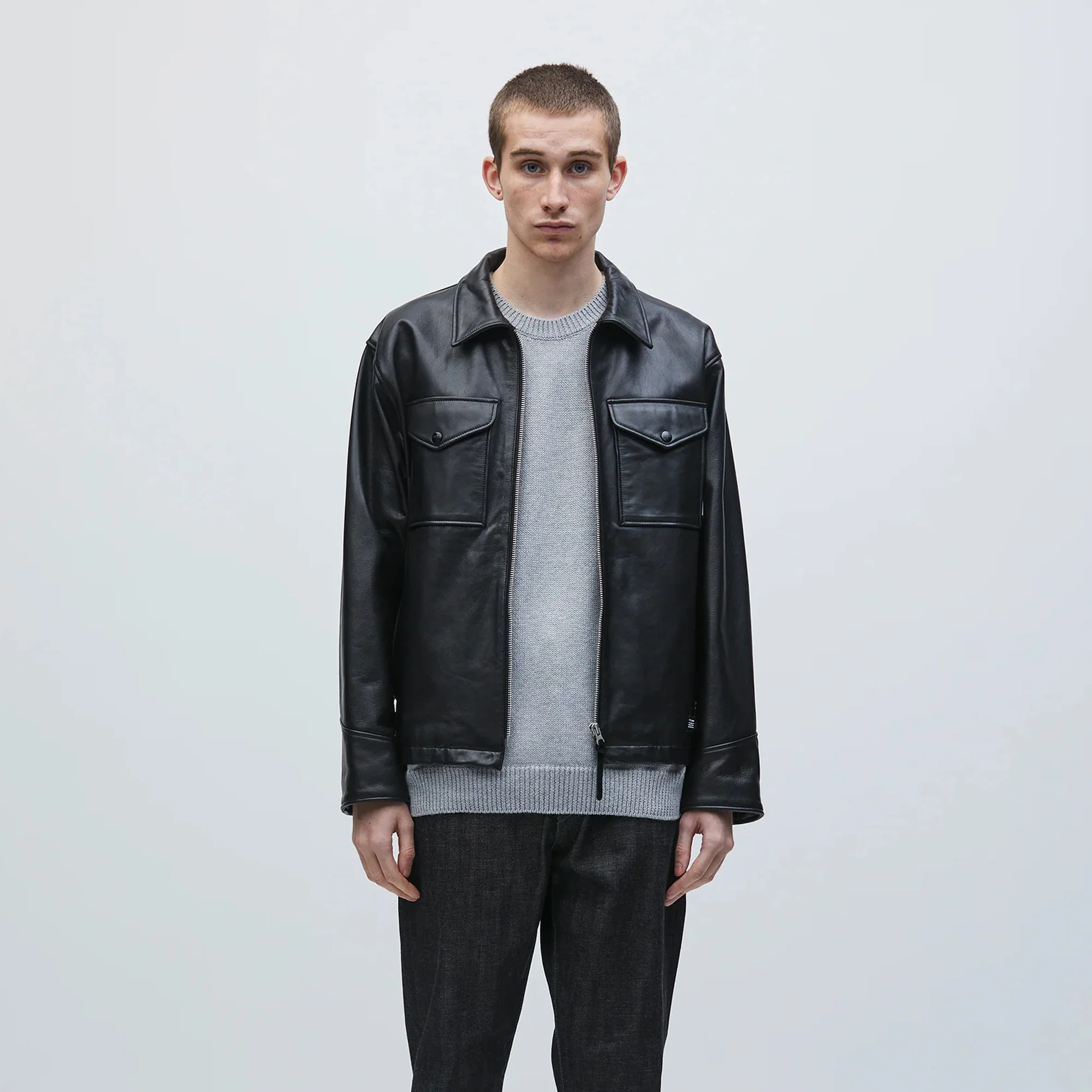 Neighborhood Mens Leather PM Jacket - Image 2