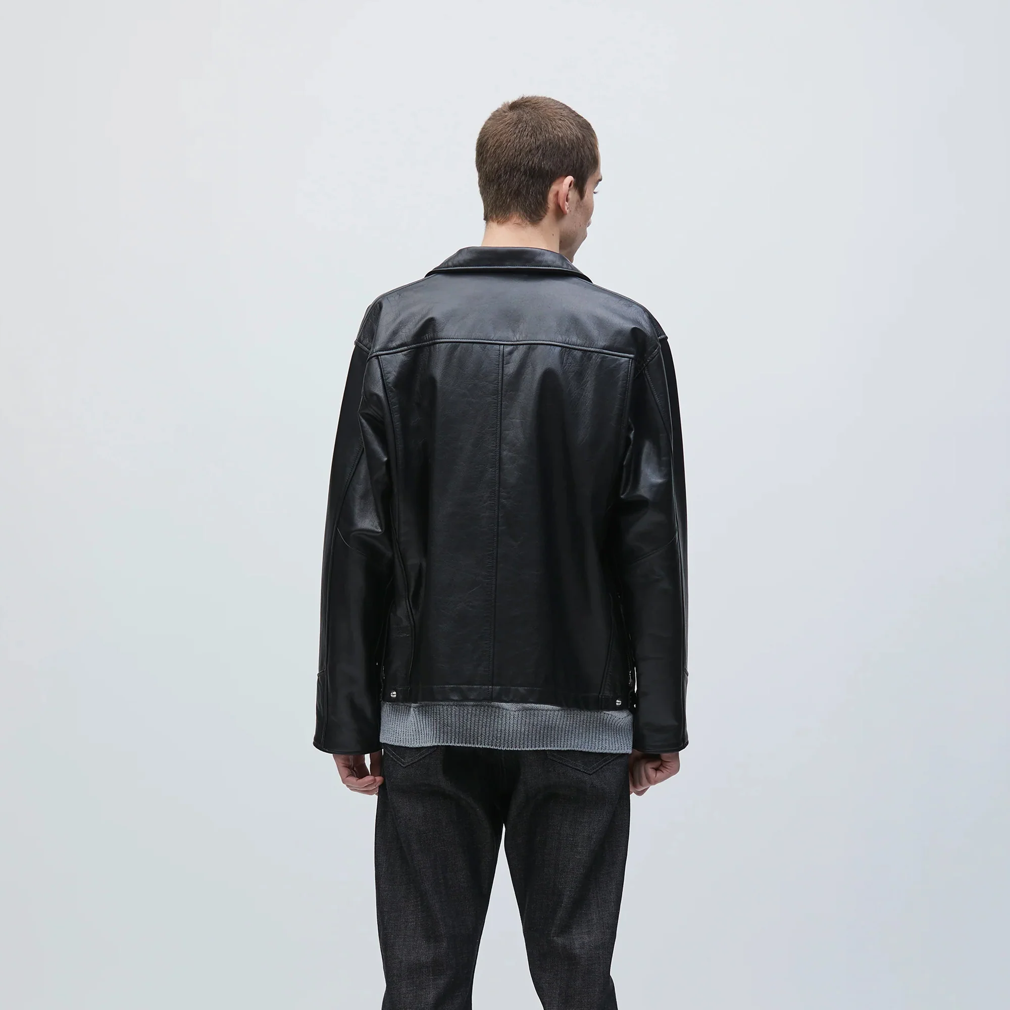 Neighborhood Mens Leather PM Jacket - Image 3