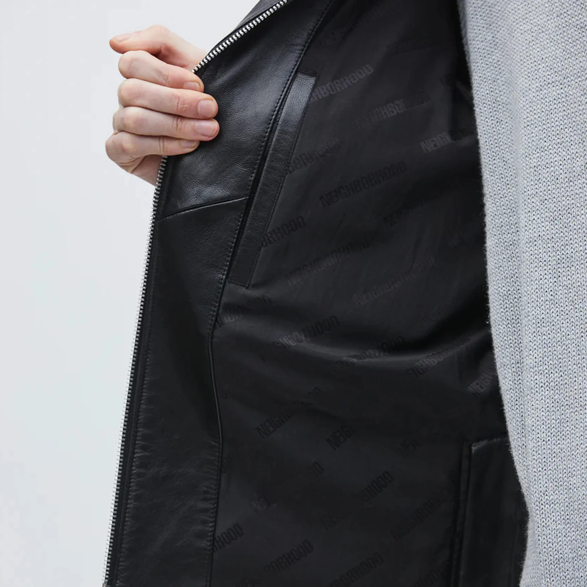 Neighborhood Mens Leather PM Jacket - Image 4