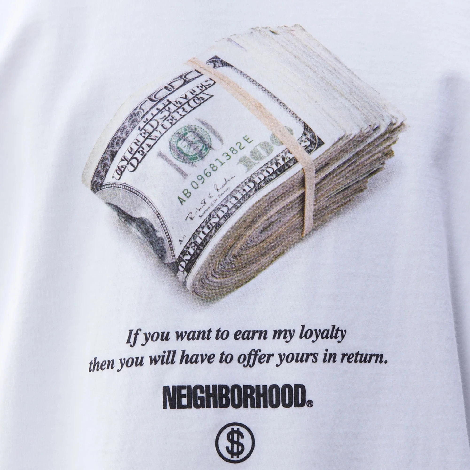 Neighborhood Mens Mop-1 C-Tee LS 'White' - Image 4