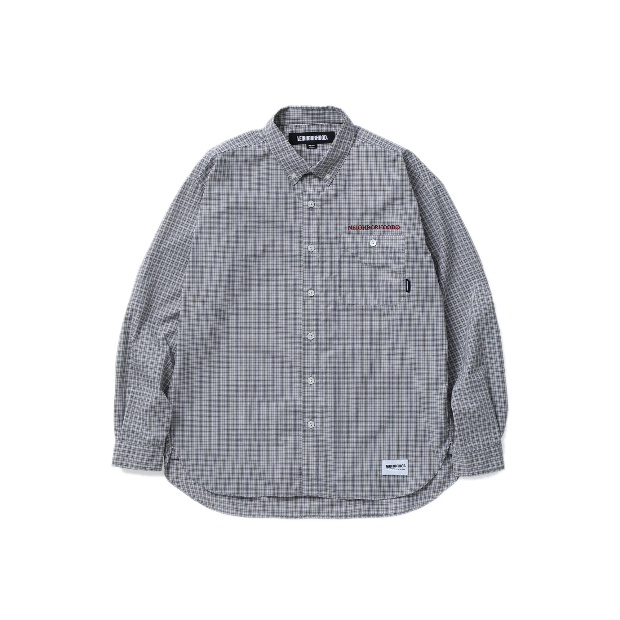Neighborhood Mens Plaid Pattern BD Longsleeve Shirt