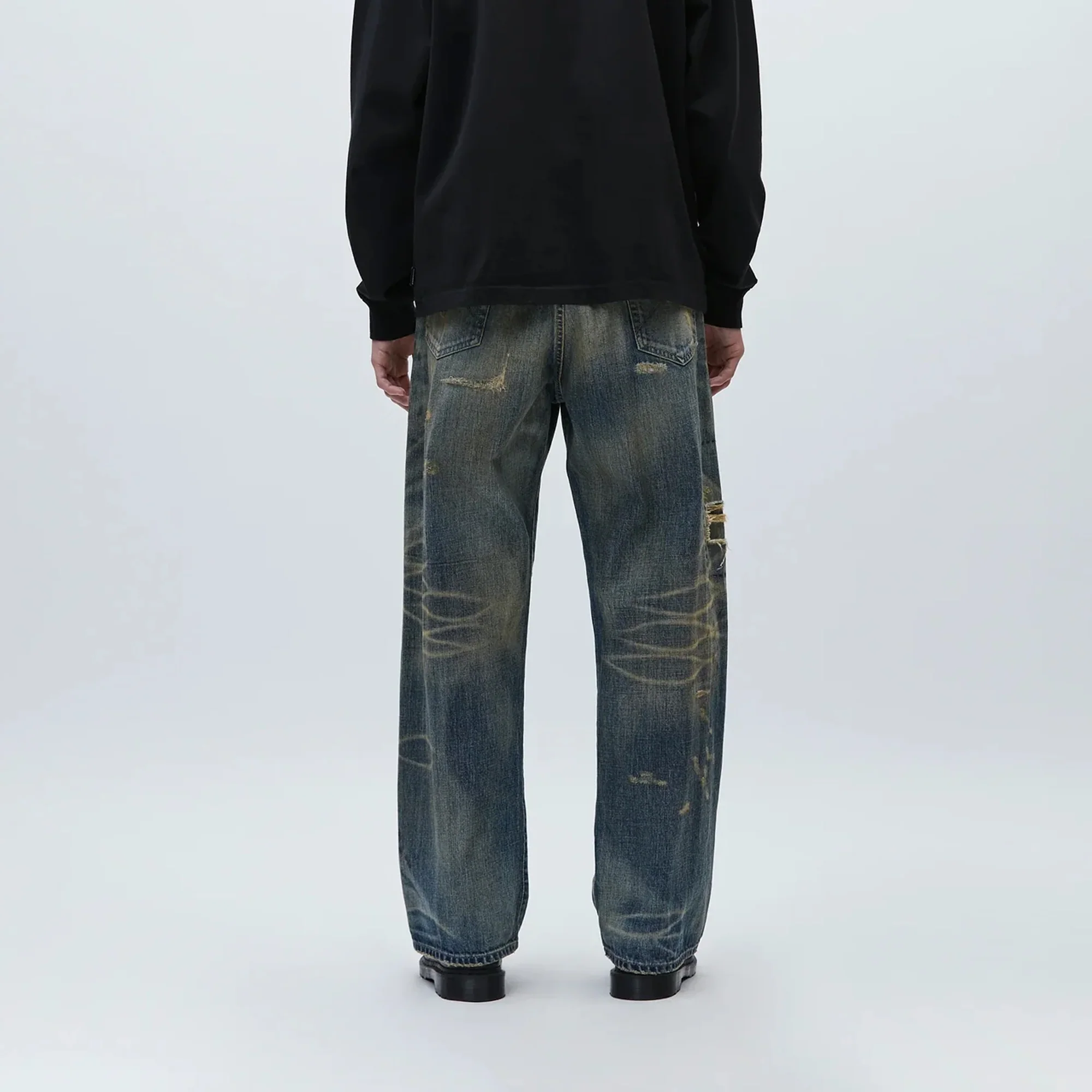 Neighborhood Mens Savage Denim DP Wide Pants - Image 3
