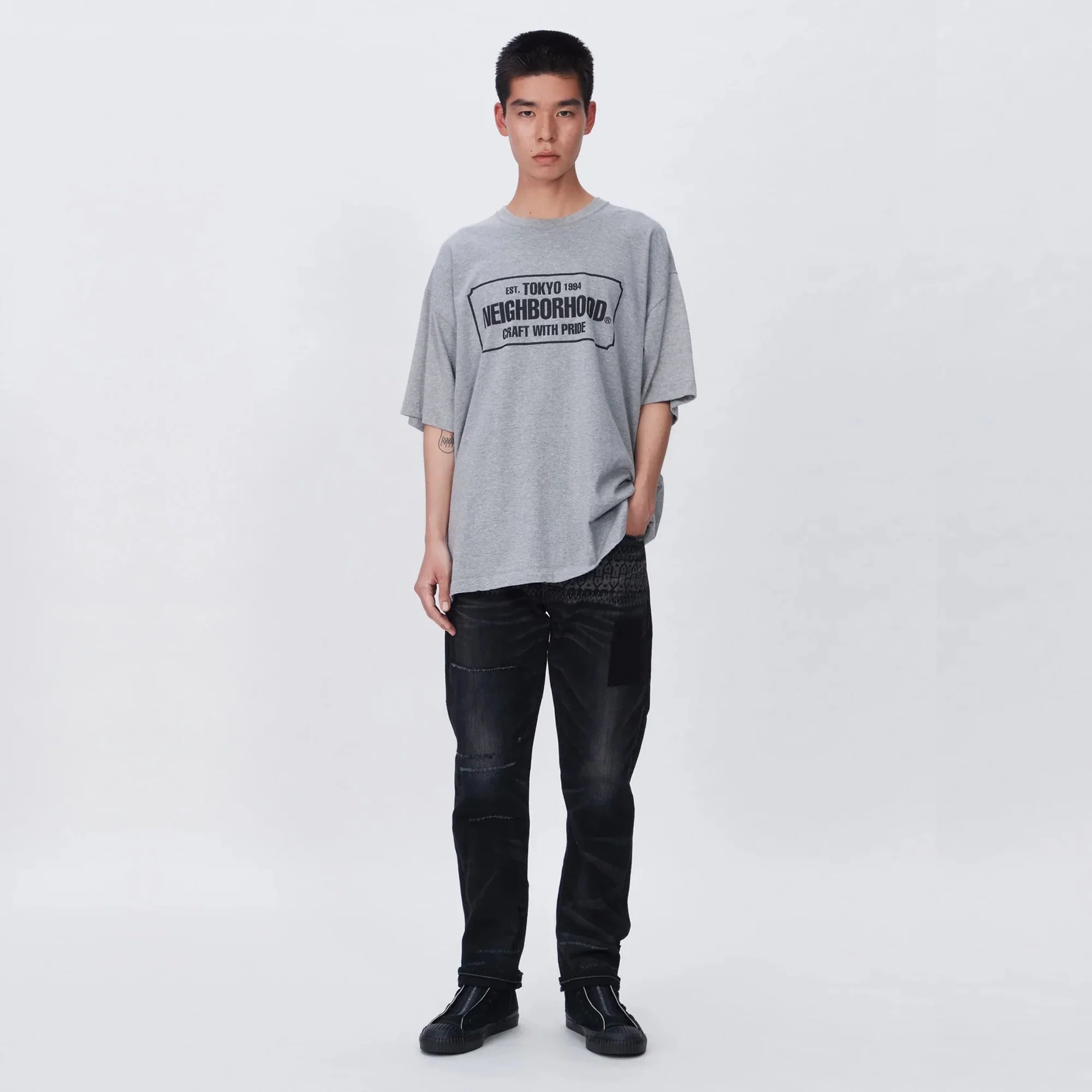 Neighborhood Mens Savage Denim Skinny Jeans - Image 2