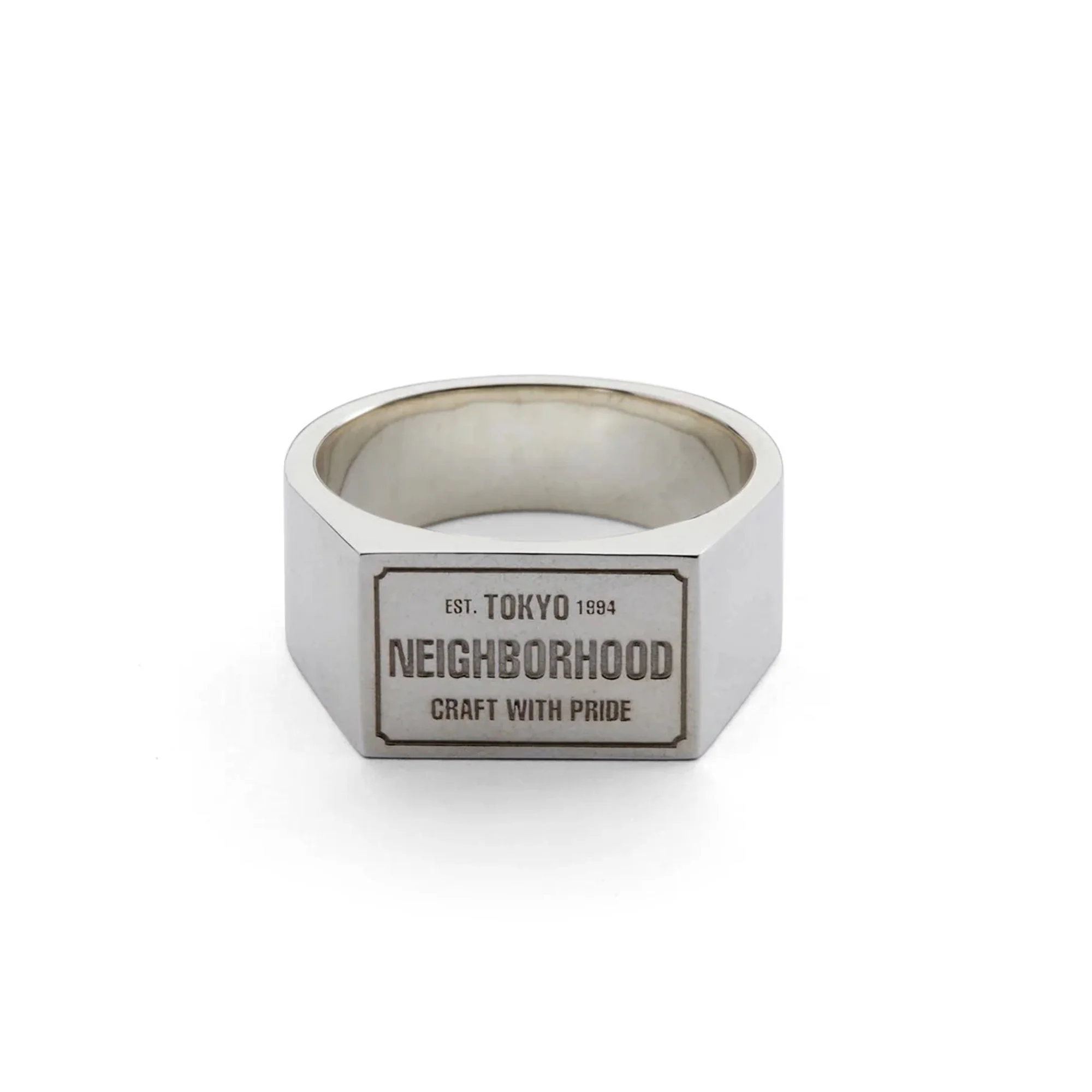 Neighborhood Mens Silver Signet Ring - Image 2