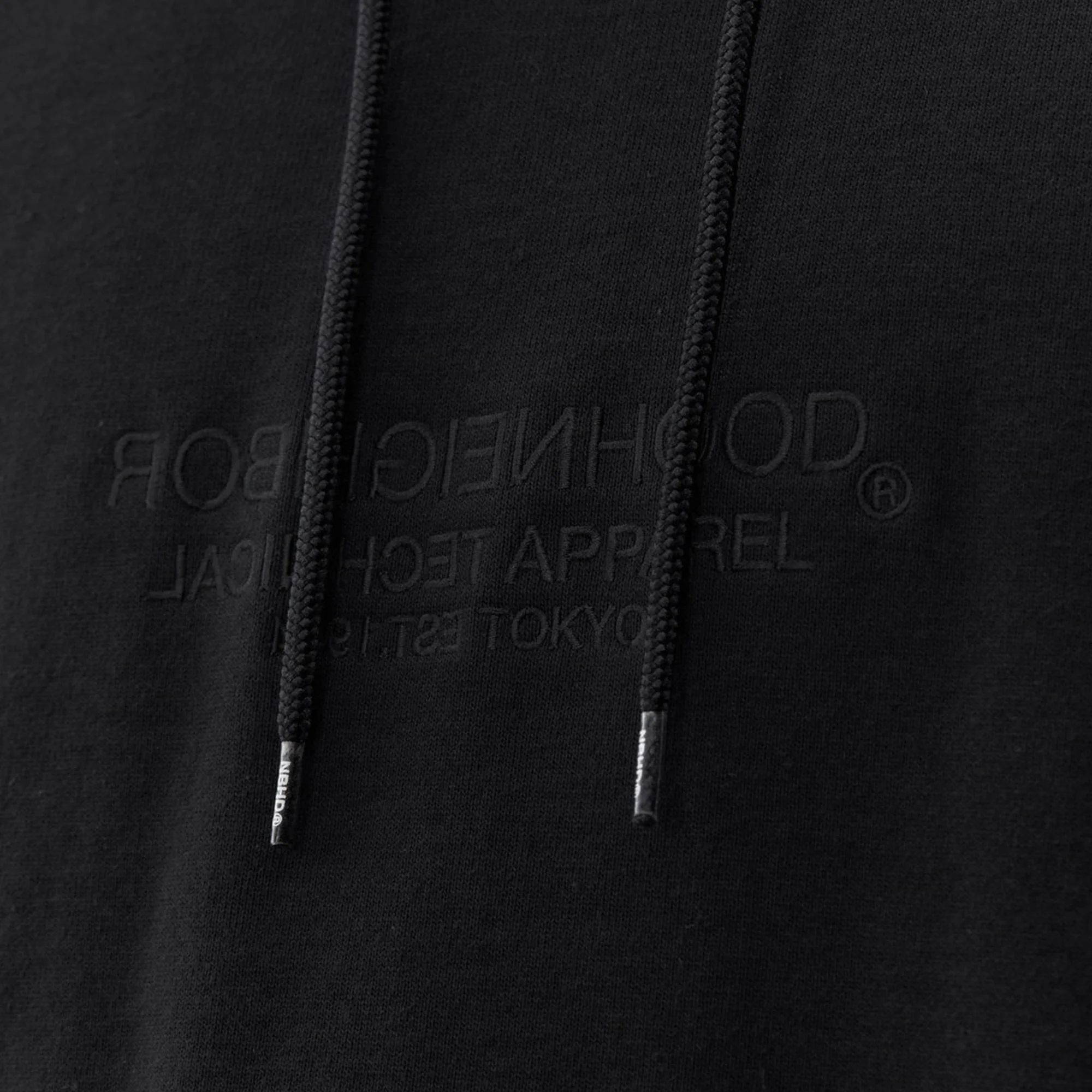 Neighborhood Mens Solid /C-Hooded LS Hoodie 'Black' - Image 4