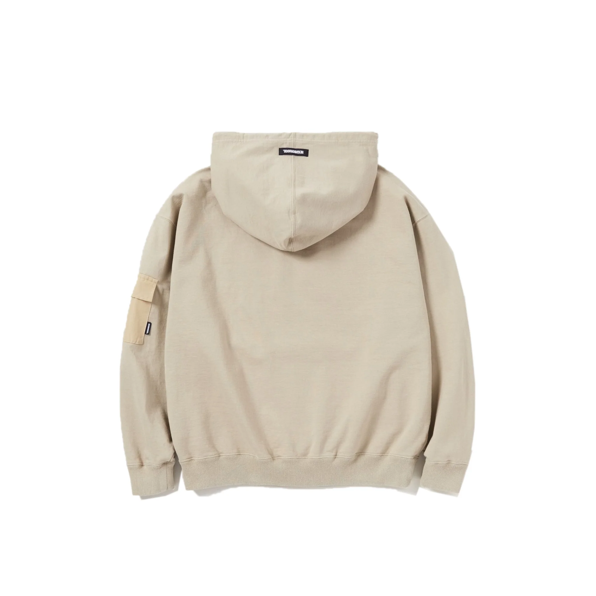 Neighborhood Mens Solid / C-Hooded. LS Hoodie 'Beige' - Image 2