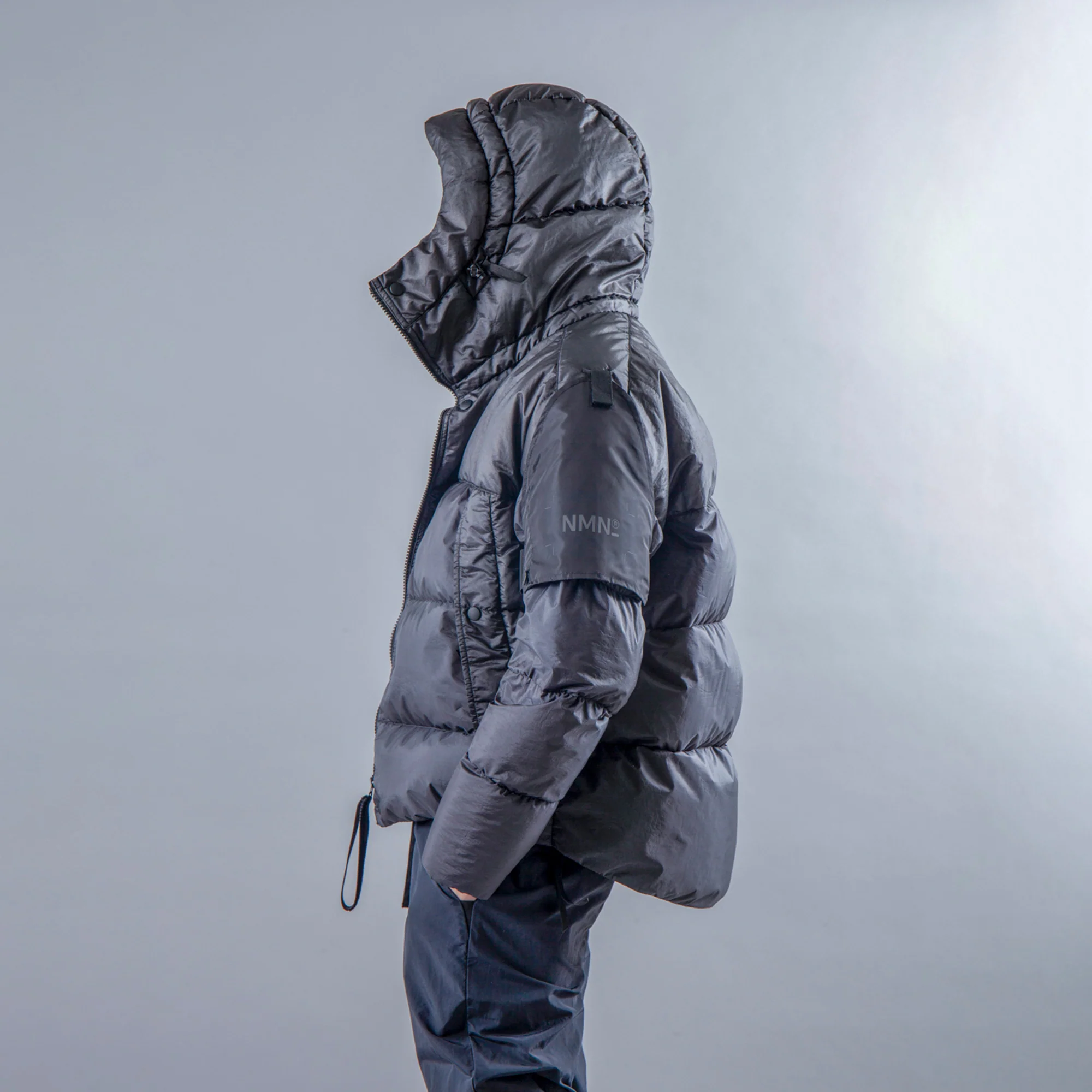 Nemen Darko Down Jacket in Charcoal - Image 3