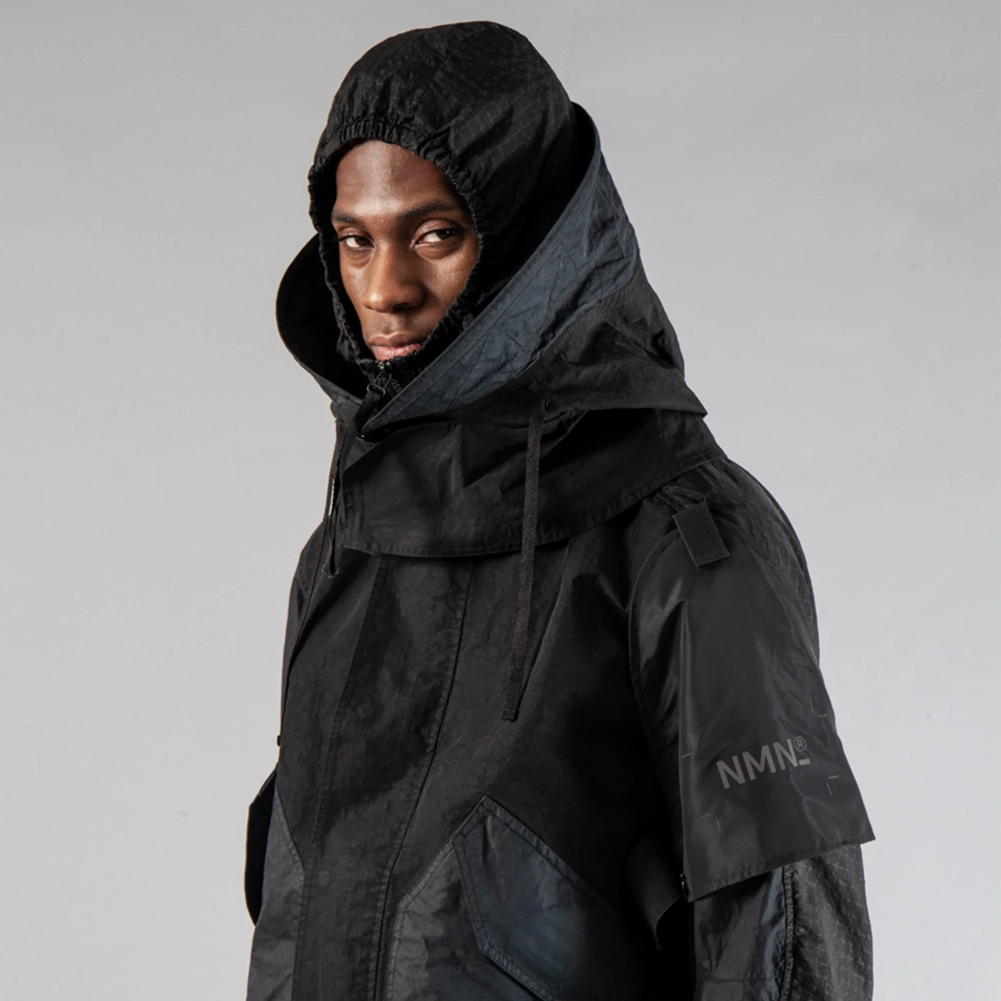 Nemen Mens Military Bomber Jacket 'Black' - Image 2