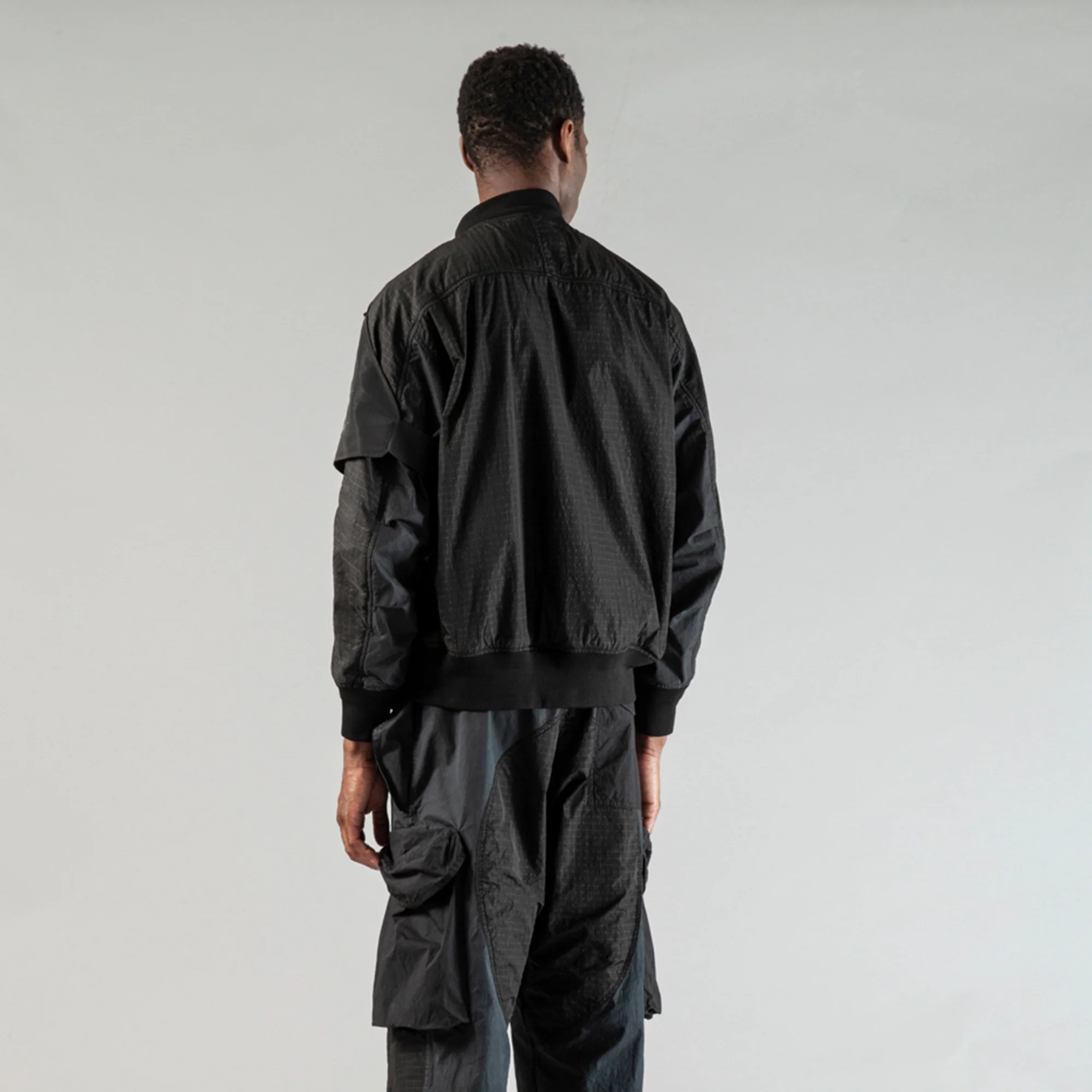 Nemen Mens Military Bomber Jacket 'Black' - Image 3
