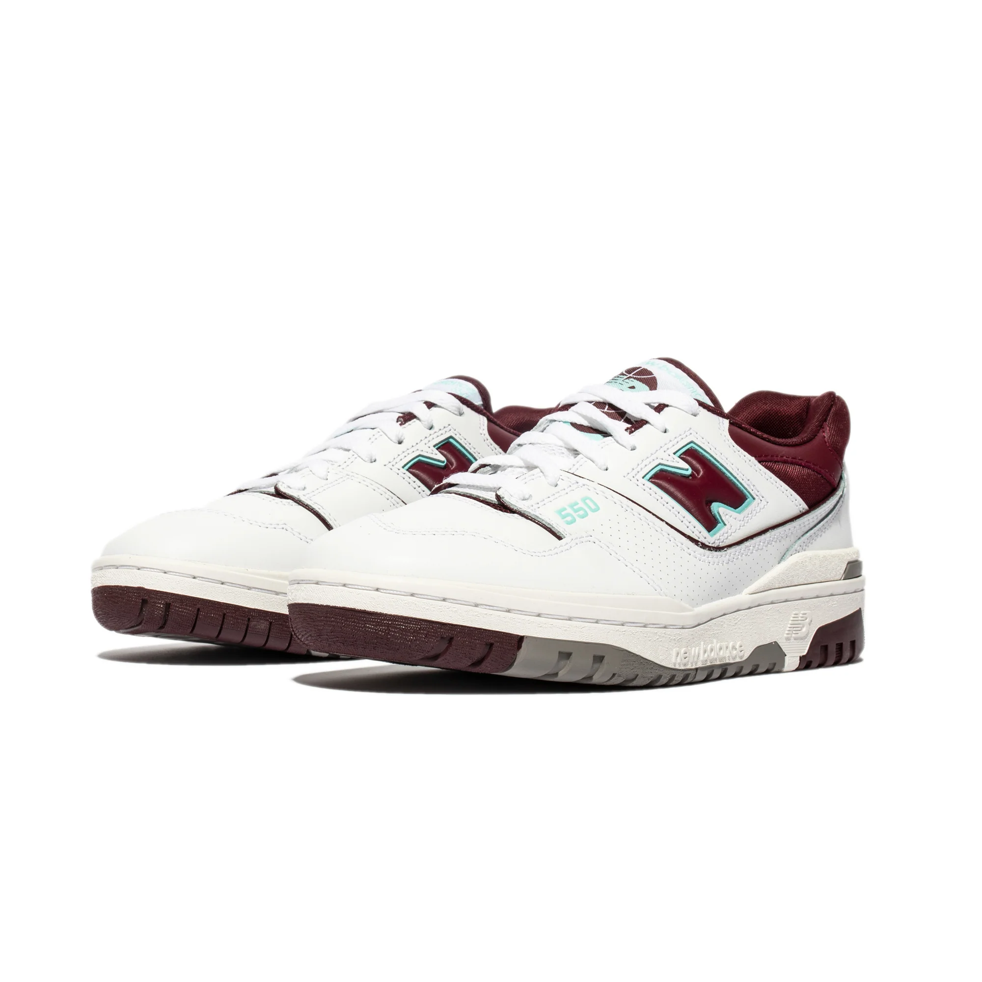 New Balance Mens 550 Shoes Burgundy - Image 2
