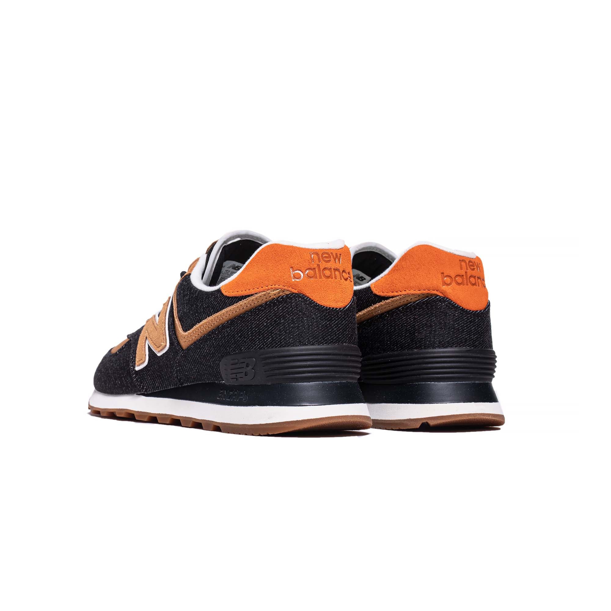 New Balance Mens 574 Shoes 'Black' - Image 3