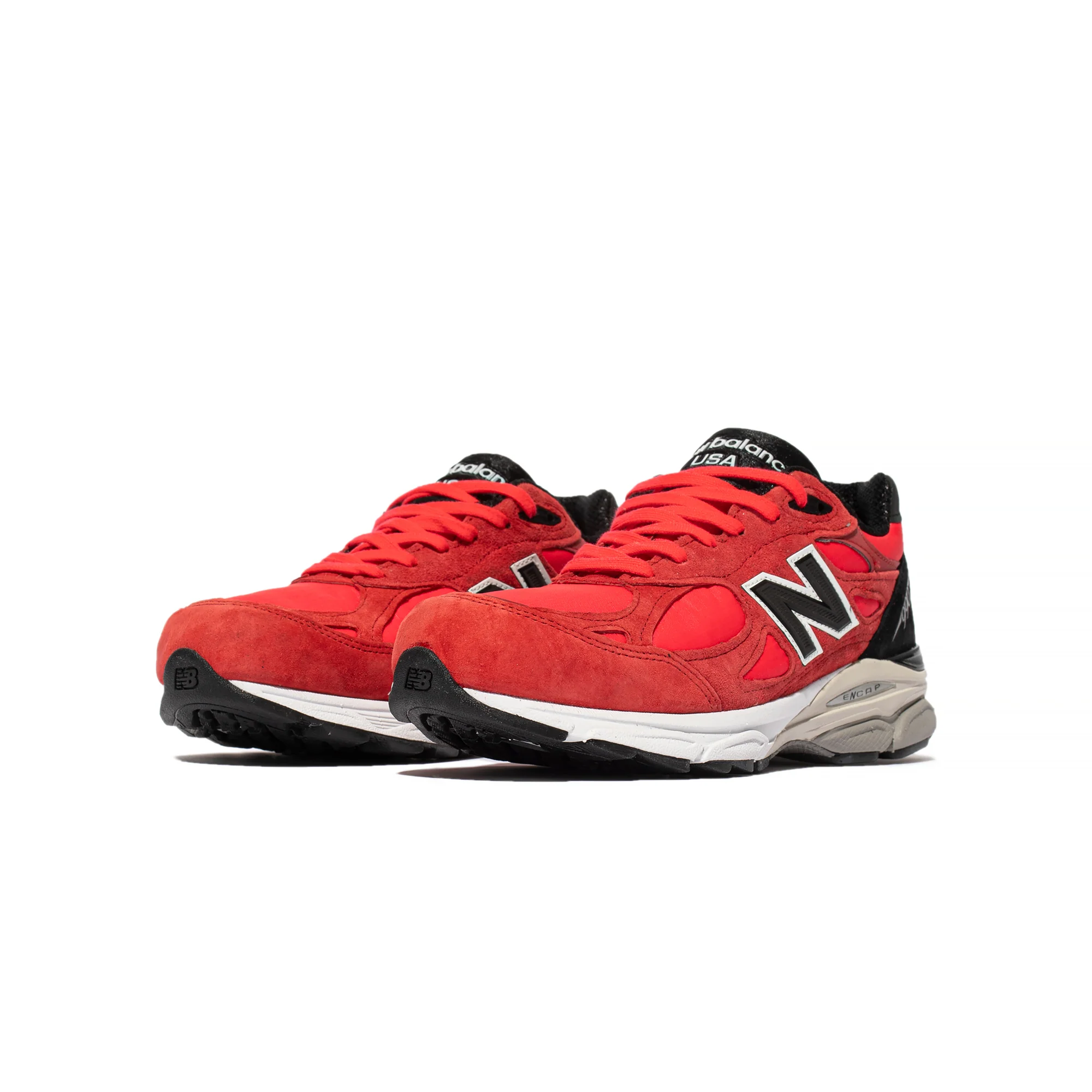 New Balance Mens Made in US 990v3 Shoes 'Red' - Image 2