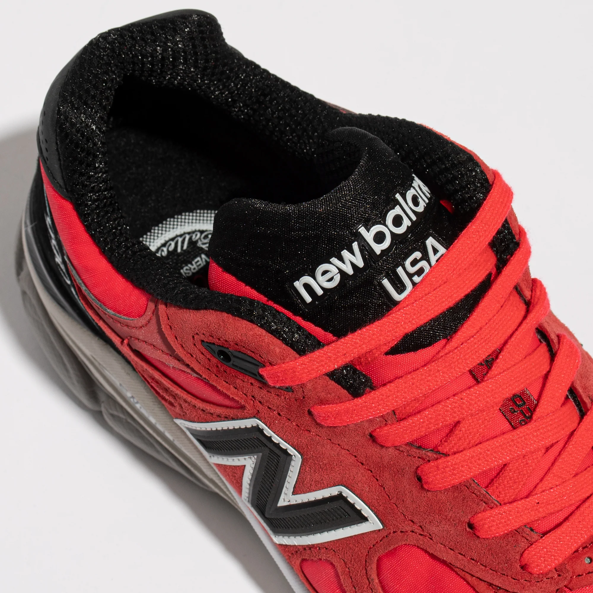 New Balance Mens Made in US 990v3 Shoes 'Red' - Image 4