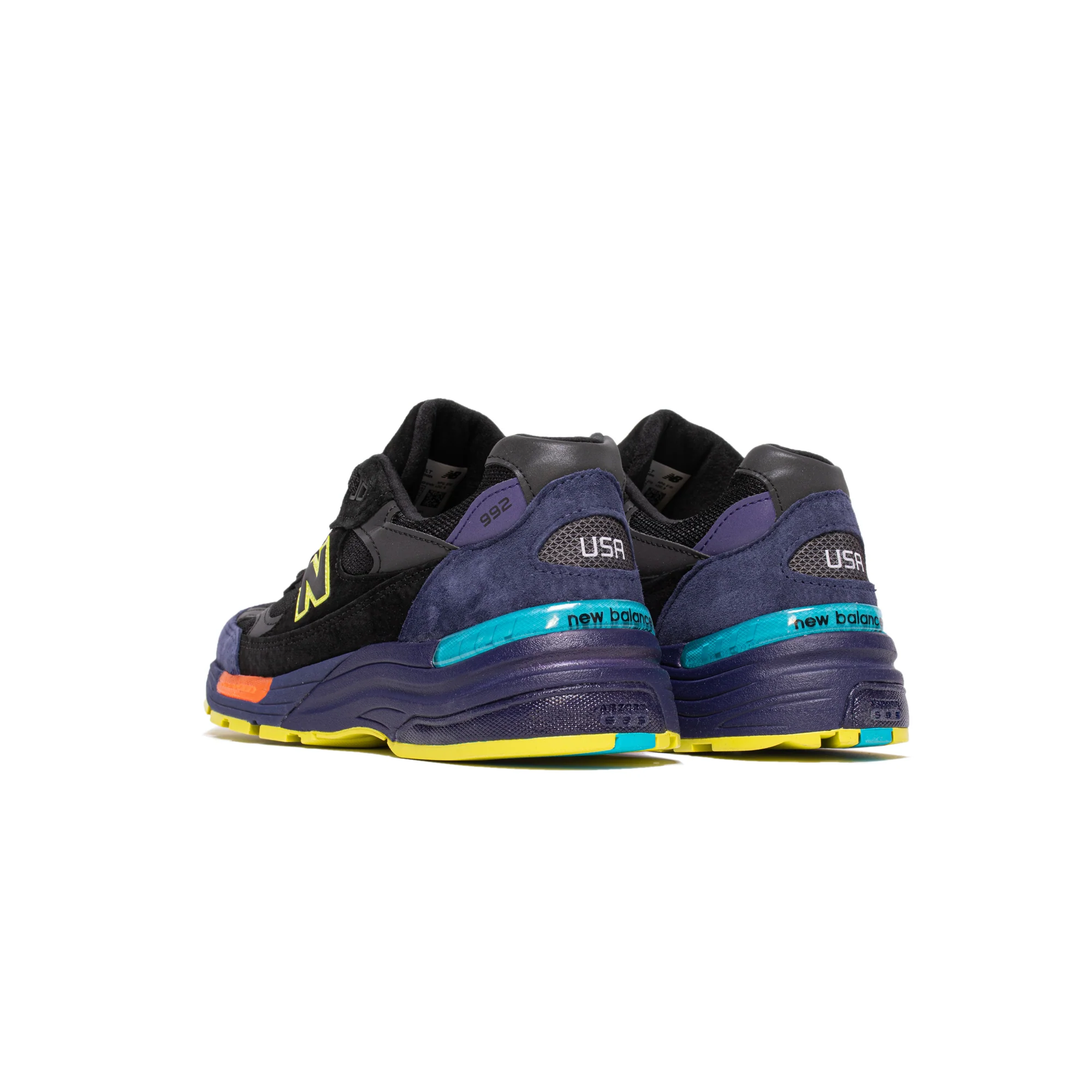 New Balance Mens Made in USA 992 Shoes 'Black/Purple' - Image 3