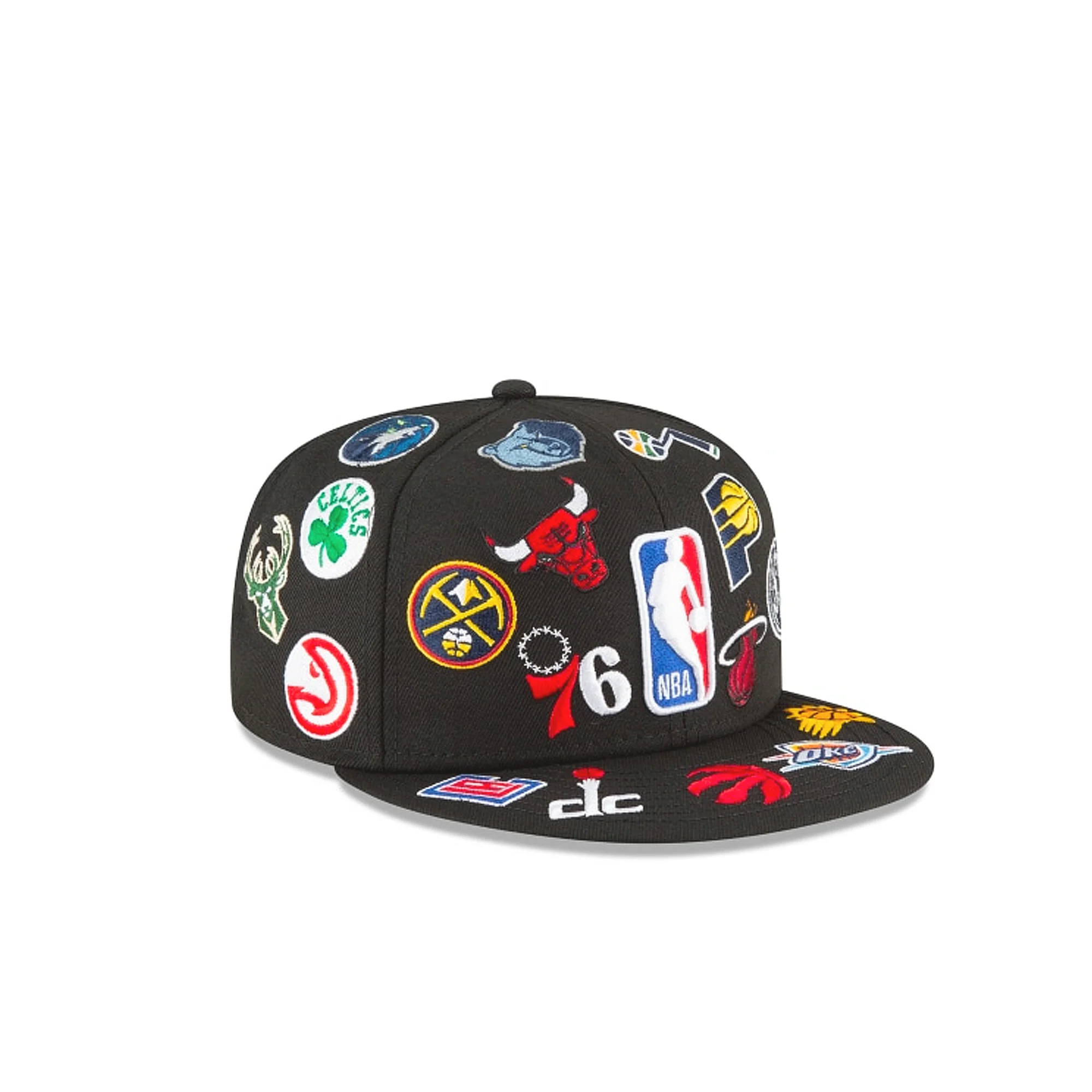 New Era All-Over Logos 59Fifty NBA Fitted Hat - Image 3