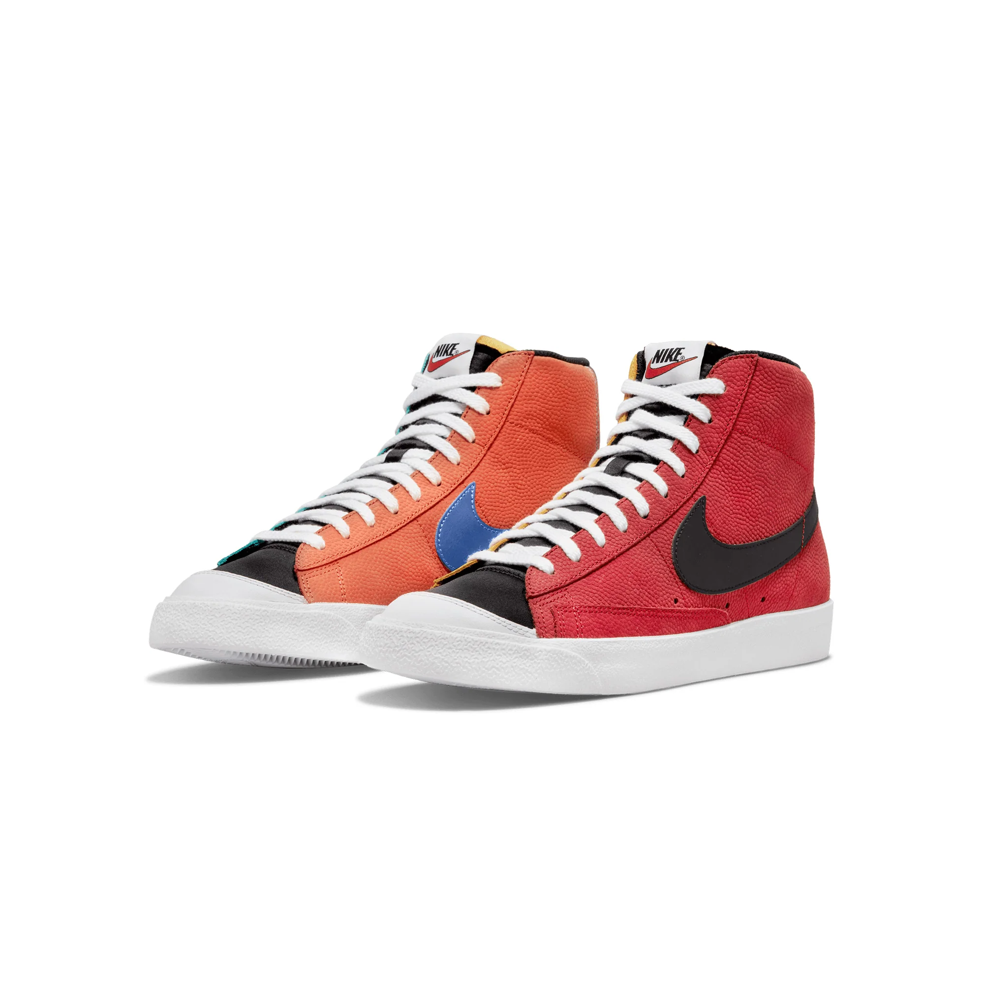 Nike Mens Blazer Mid '77 EMB Shoes 'Washed Teal/Gym Red-White' - Image 2