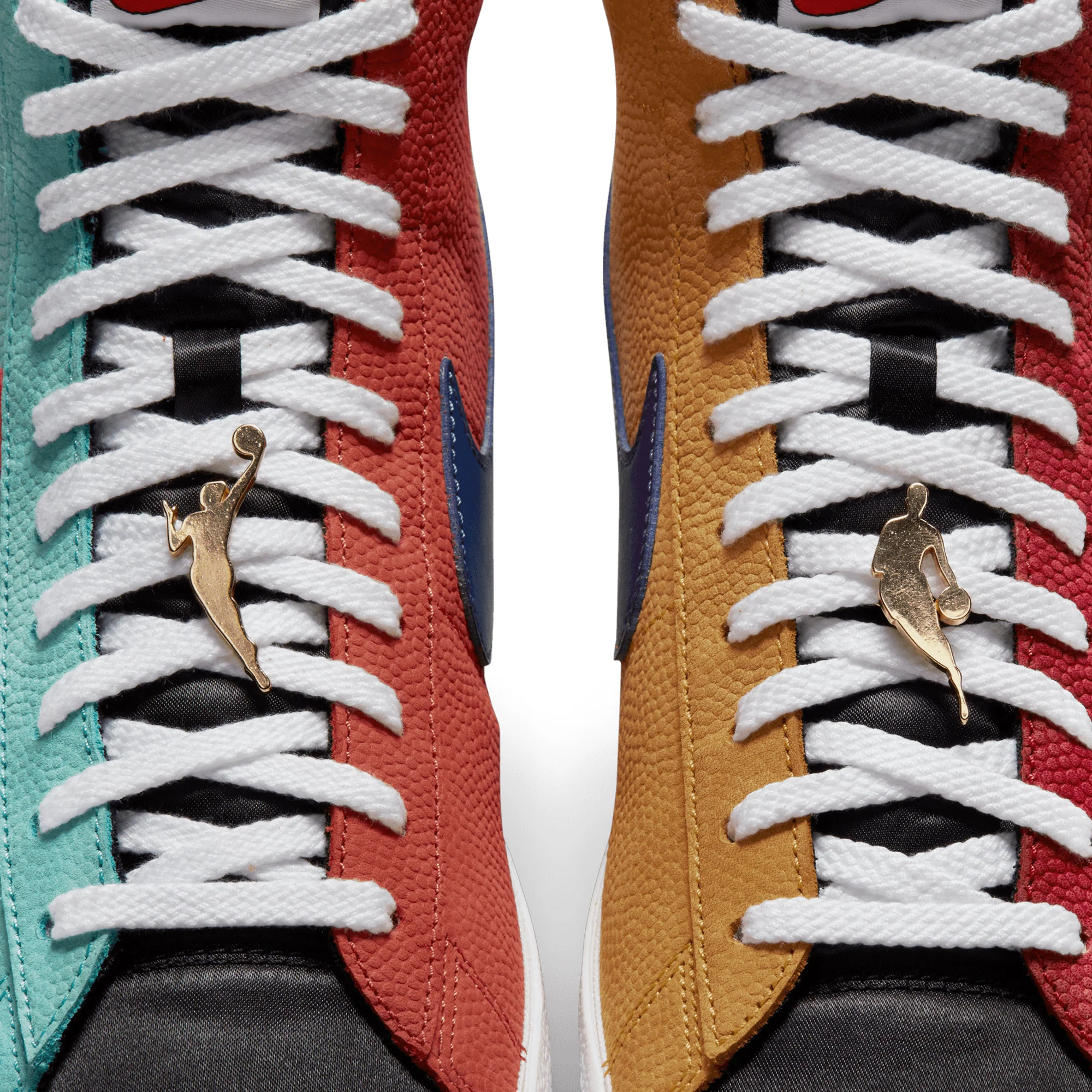 Nike Mens Blazer Mid '77 EMB Shoes 'Washed Teal/Gym Red-White' - Image 4