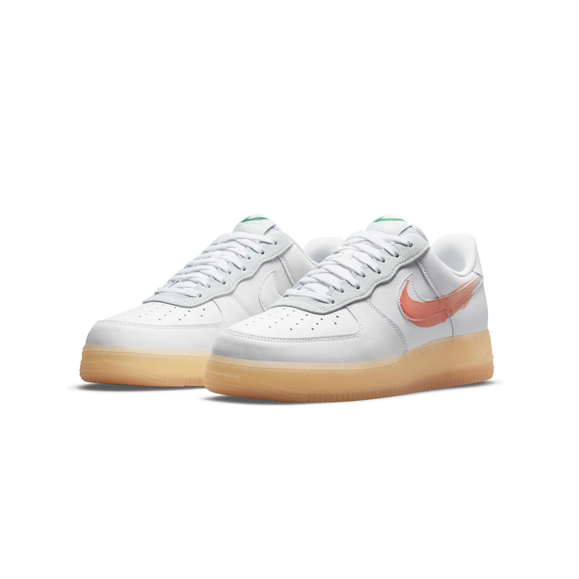 Nike Mens Flyleather Air Force 1 Shoes 'White' - Image 2