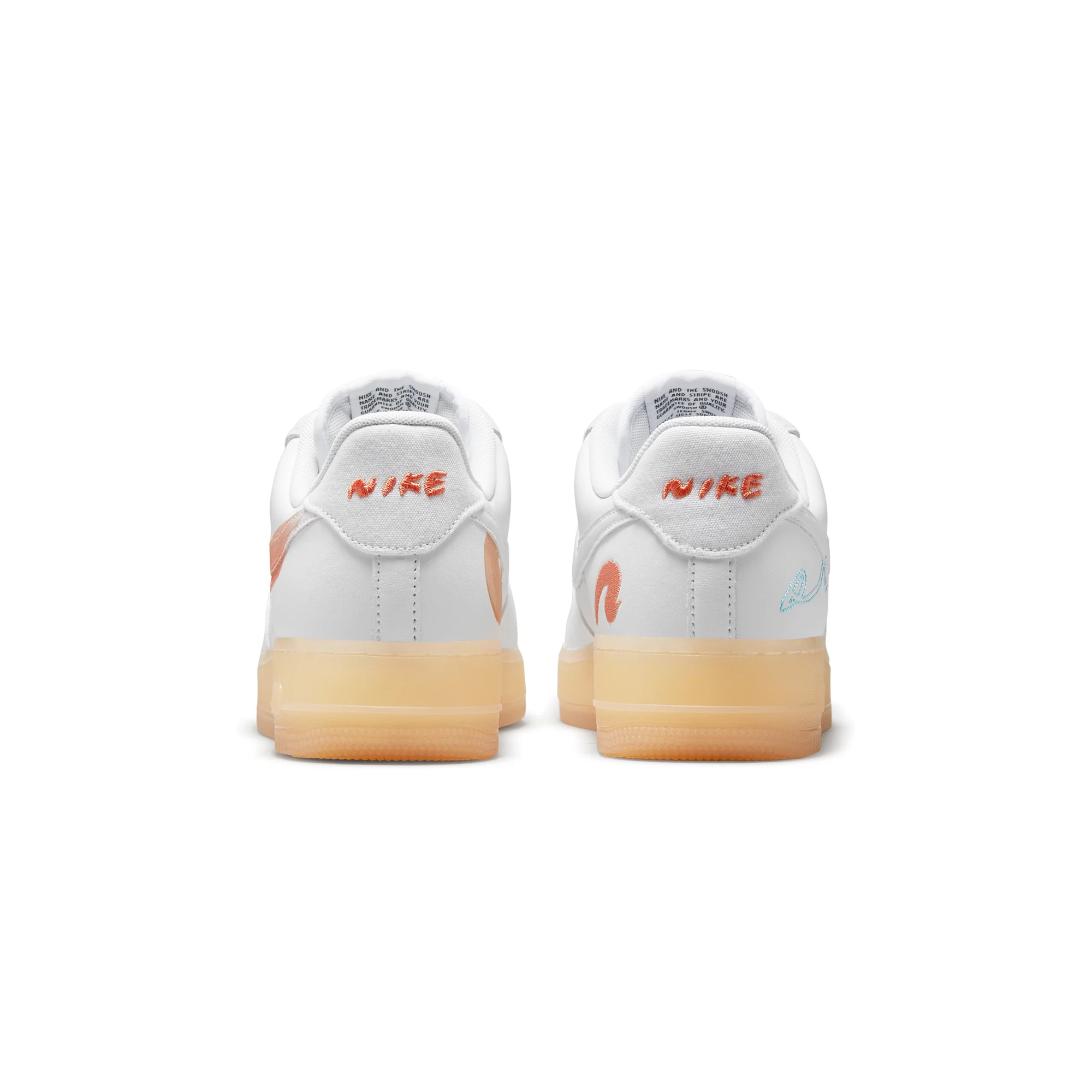 Nike Mens Flyleather Air Force 1 Shoes 'White' - Image 3
