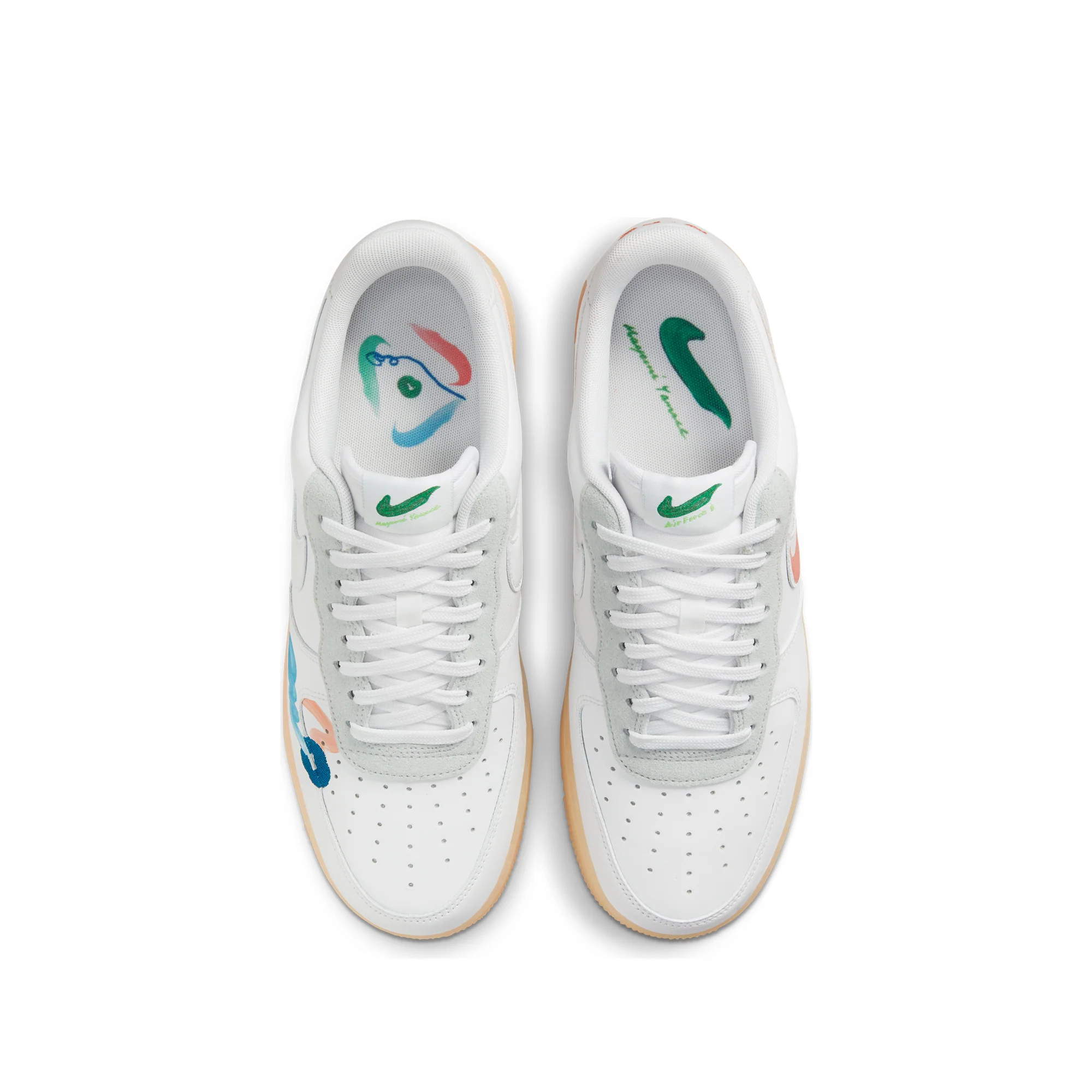 Nike Mens Flyleather Air Force 1 Shoes 'White' - Image 4