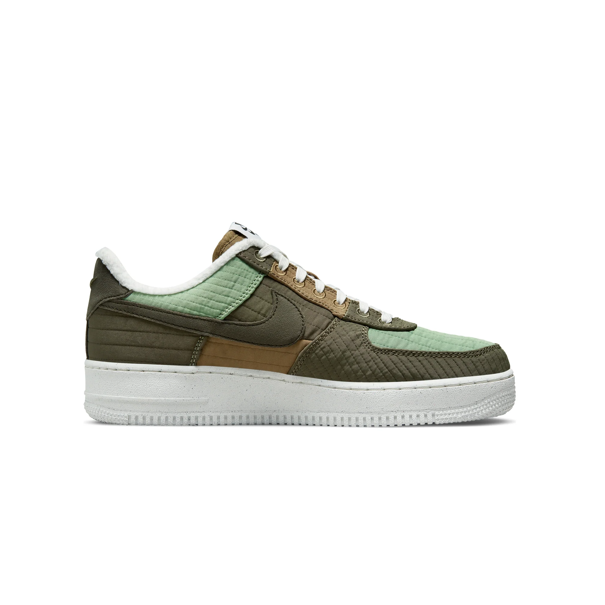 Nike Mens Air Force 1 '07 LX Shoes 'Oil Green/Sequoia' - Image 4