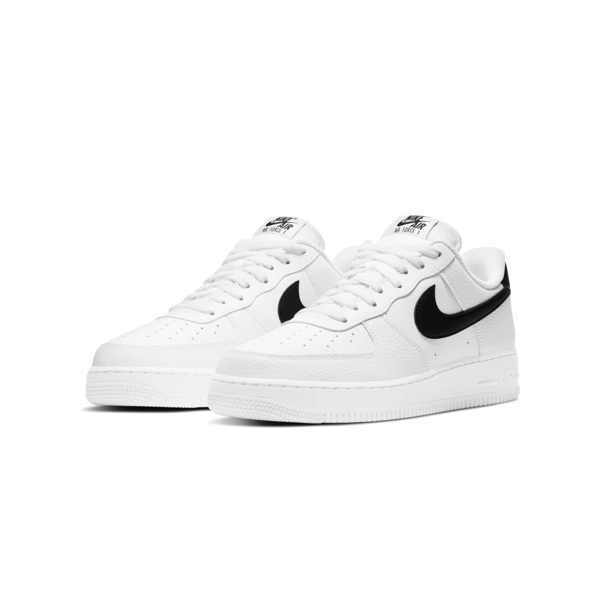Nike Mens Air Force 1 '07 Shoes 'White/Black' - Image 2