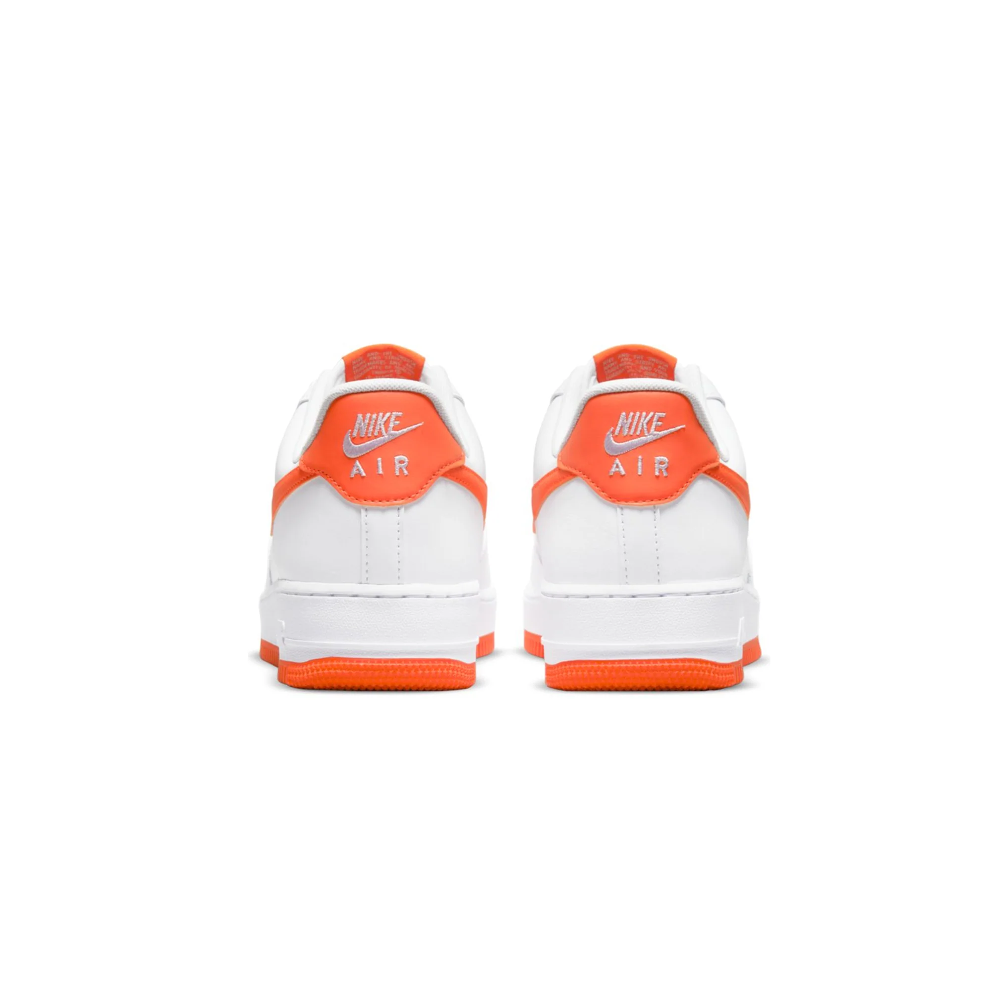 Nike Mens Air Force 1 '07 Shoes 'White/Team Orange' - Image 3