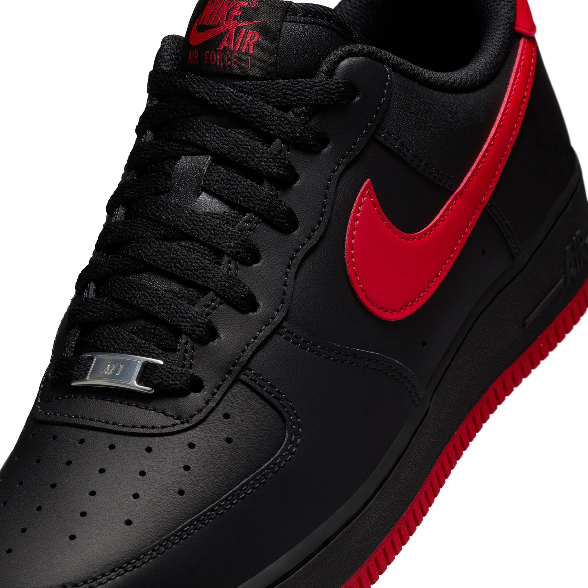 Nike Mens Air Force 1 Low "Bred" Shoes - Image 4