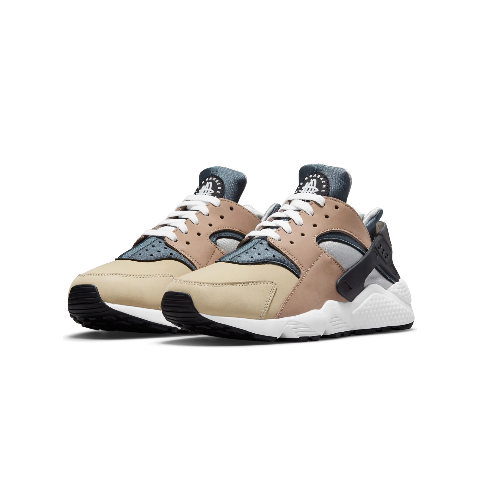 Nike Mens Air Huarache Shoes 'Bisque/Storm Grey' - Image 2