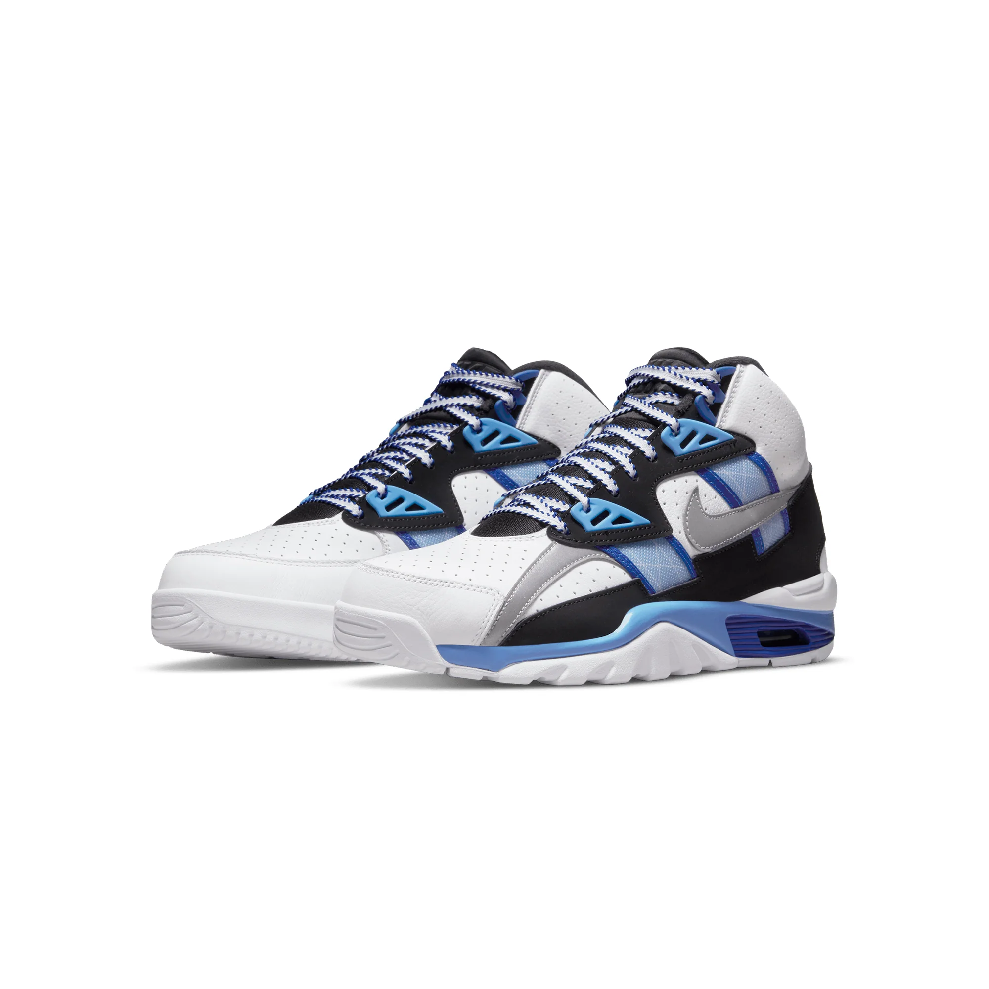 Nike Mens Air Trainer SC High Shoes White/Metallic Silver - Image 2