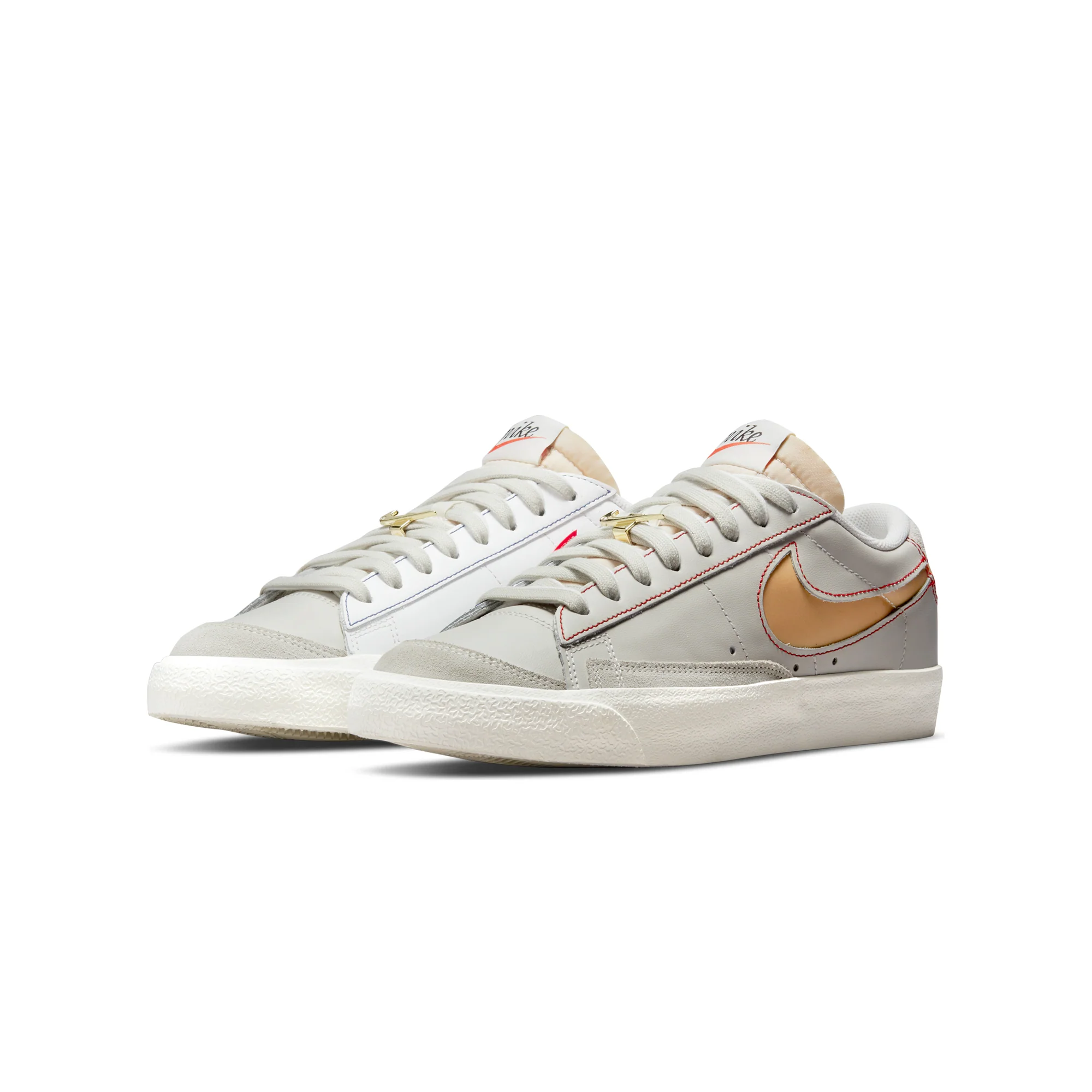 Nike Mens Blazer Low '77 PRM Shoes Light Bone/Summit White - Image 2
