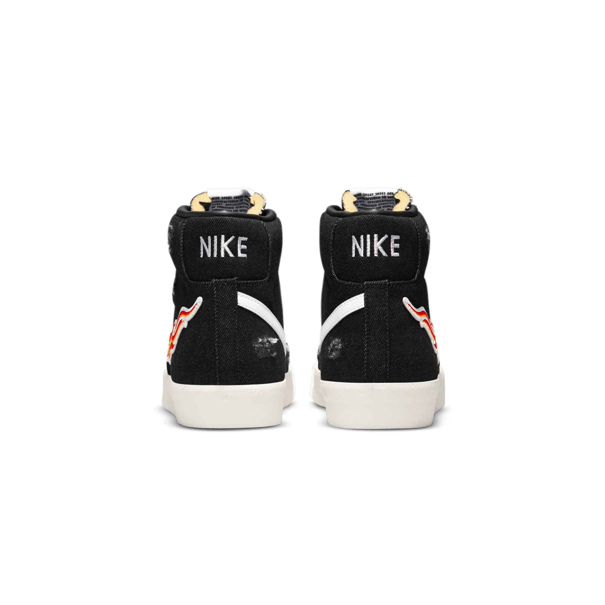 Nike Mens Blazer Mid '77 Shoes 'Black/Multi' - Image 3