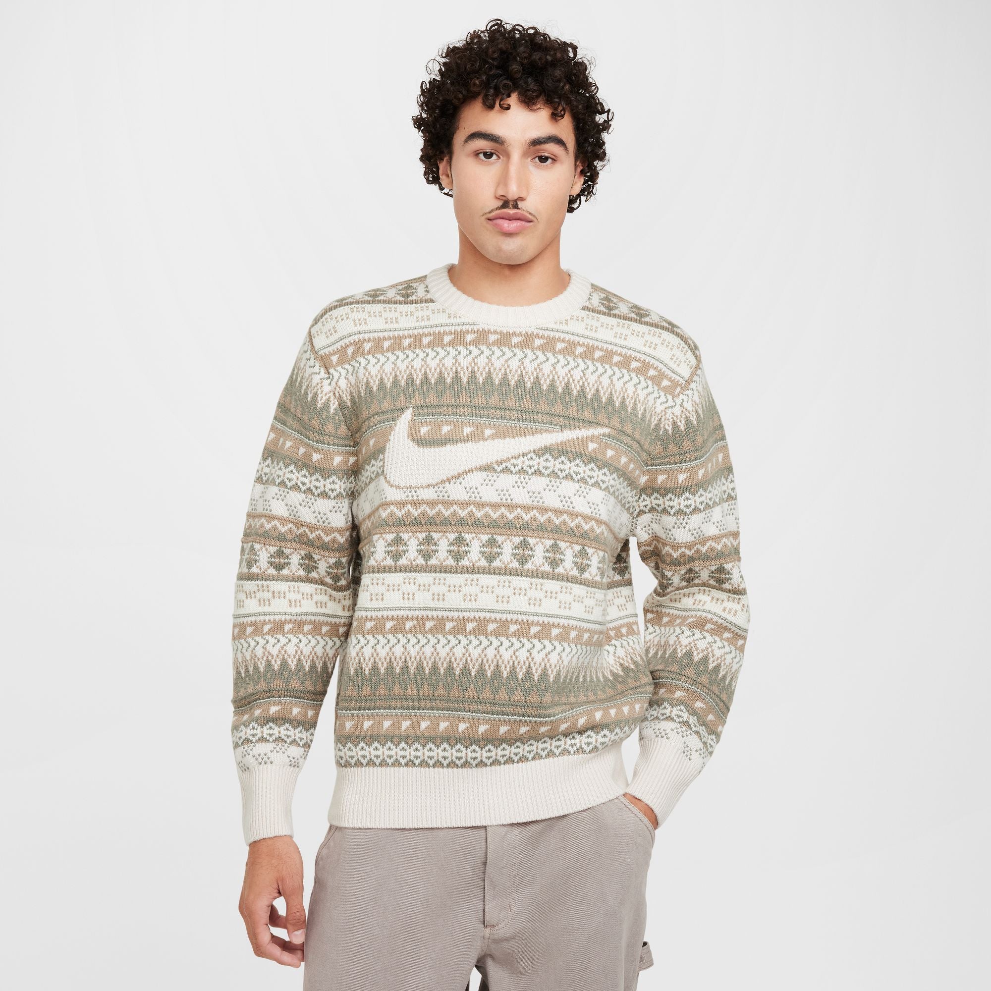 Nike Mens Fair Isle Swoosh Sweatshirt - Image 2