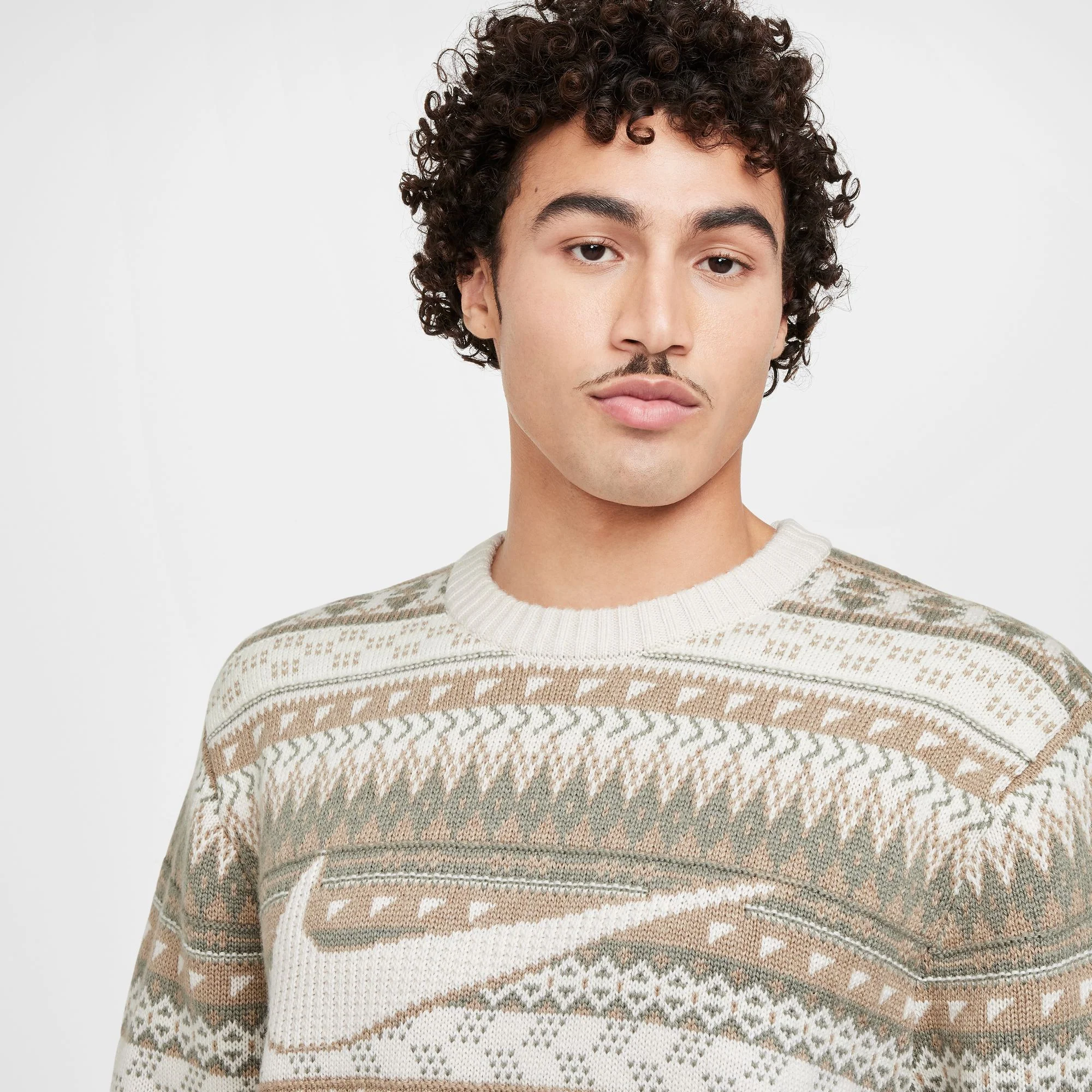 Nike Mens Fair Isle Swoosh Sweatshirt - Image 3
