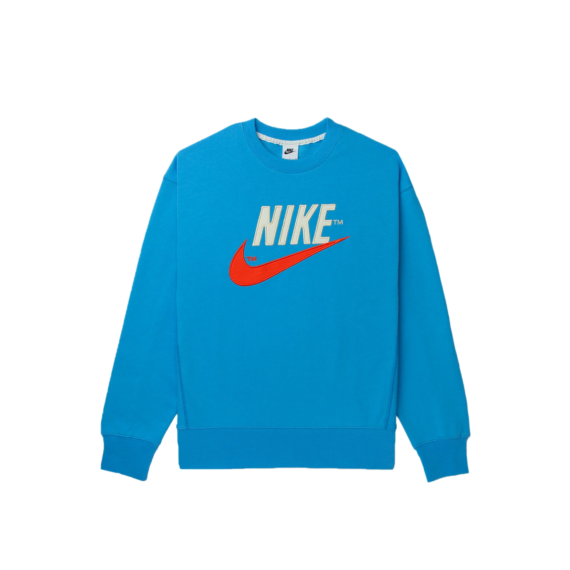 Nike Mens French Terry Crew Blue
