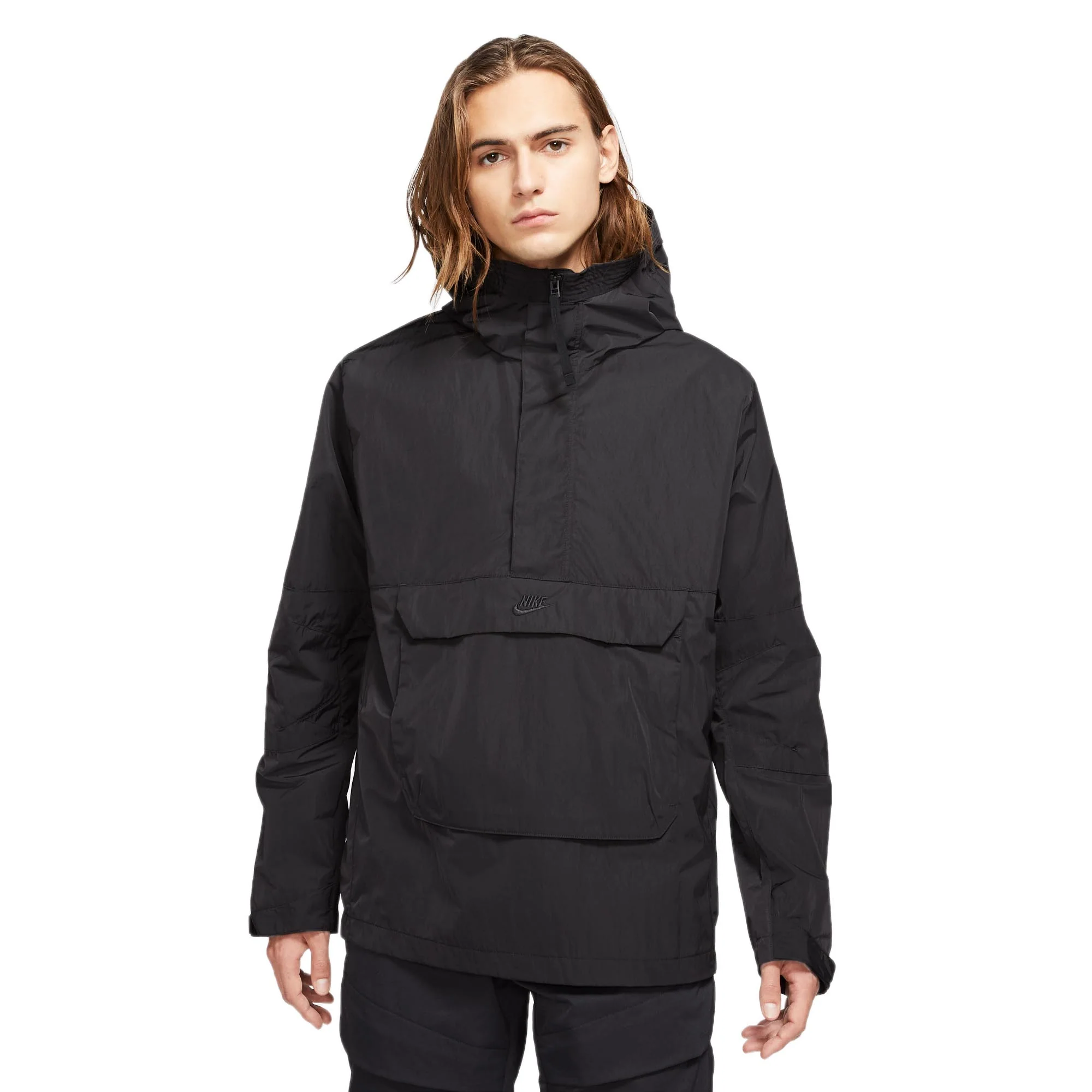 Nike Mens Sportswear Black Anorak Hoodie - Image 2