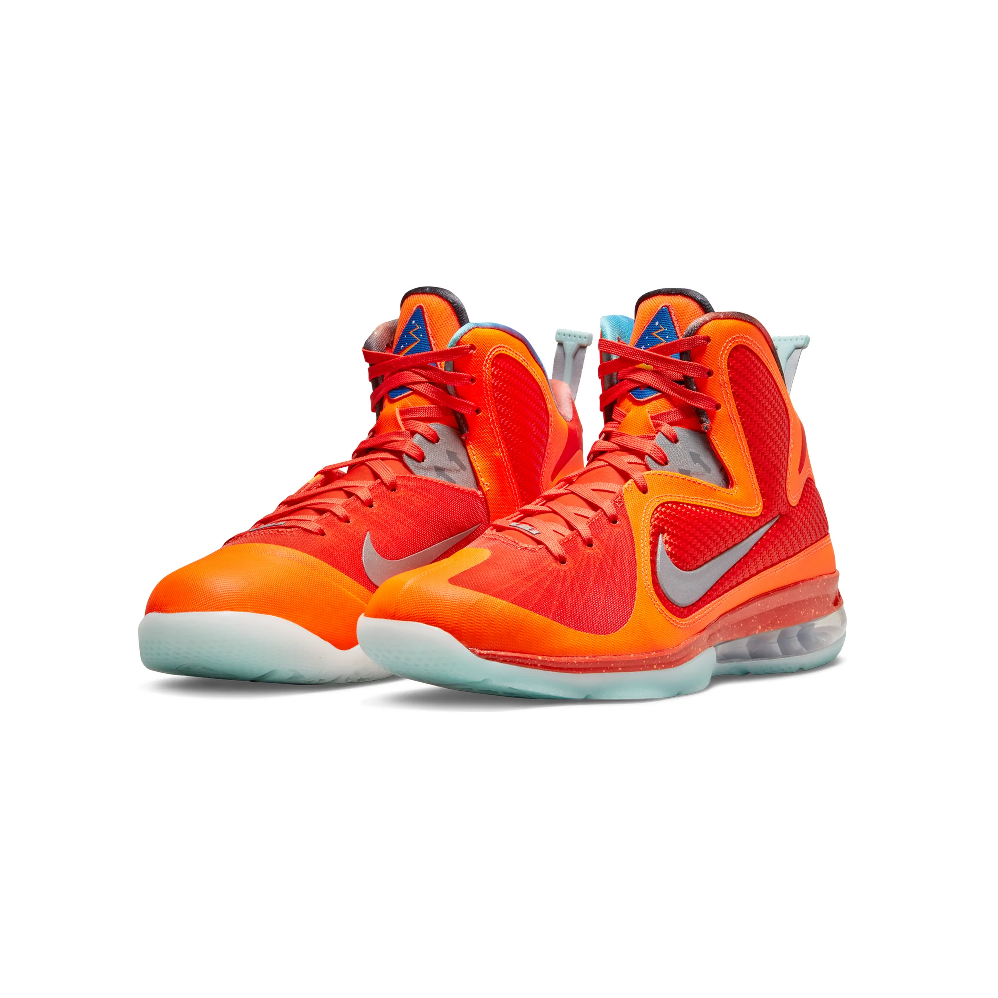 Nike Mens Lebron 9 Shoes 'Total Orange/Reflect Silver' - Image 2
