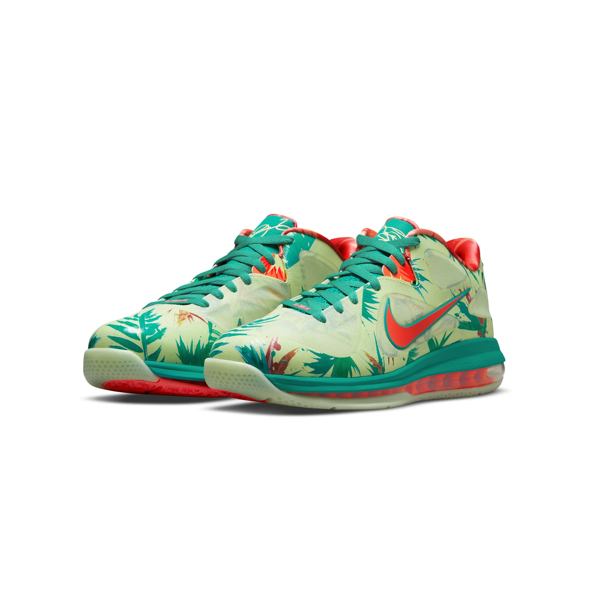 Nike Mens Lebron 9 Low Shoes White Lime - Image 2