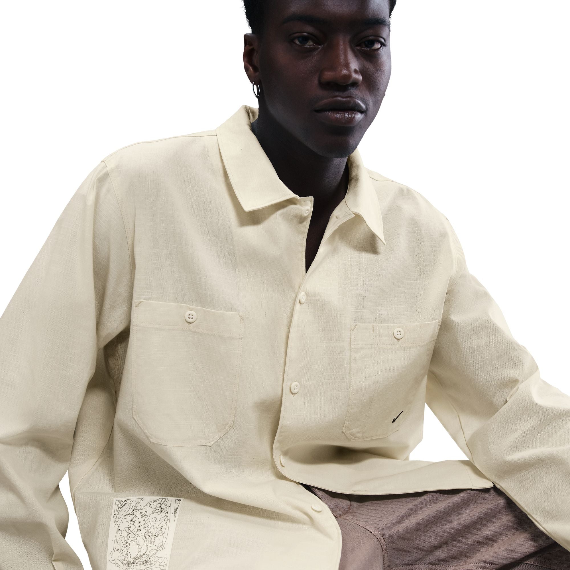Nike Mens Life Chambray Long-Sleeve Painter Shirt - Image 4