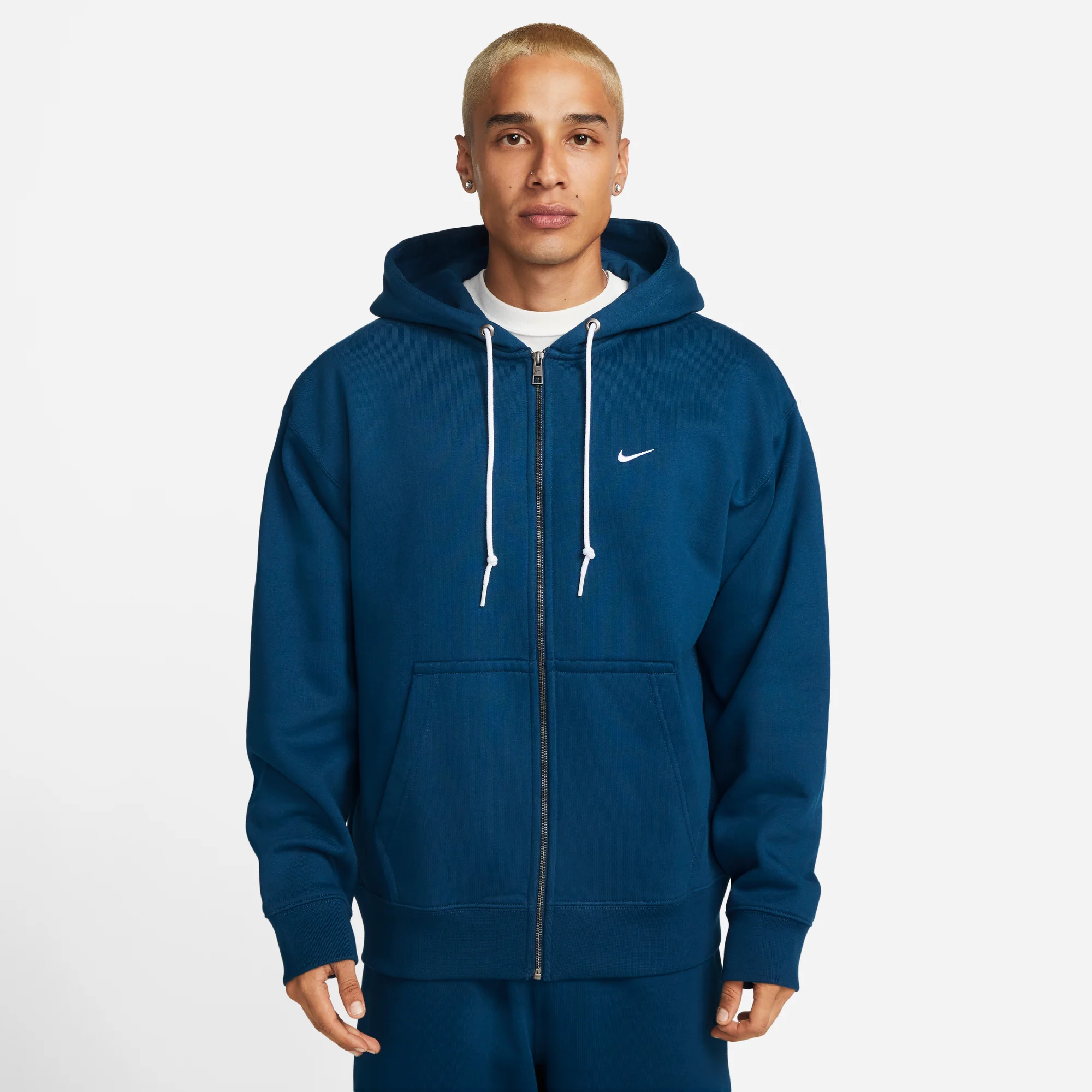 Nike Mens Solo Swoosh Full-Zip Hoodie - Image 2