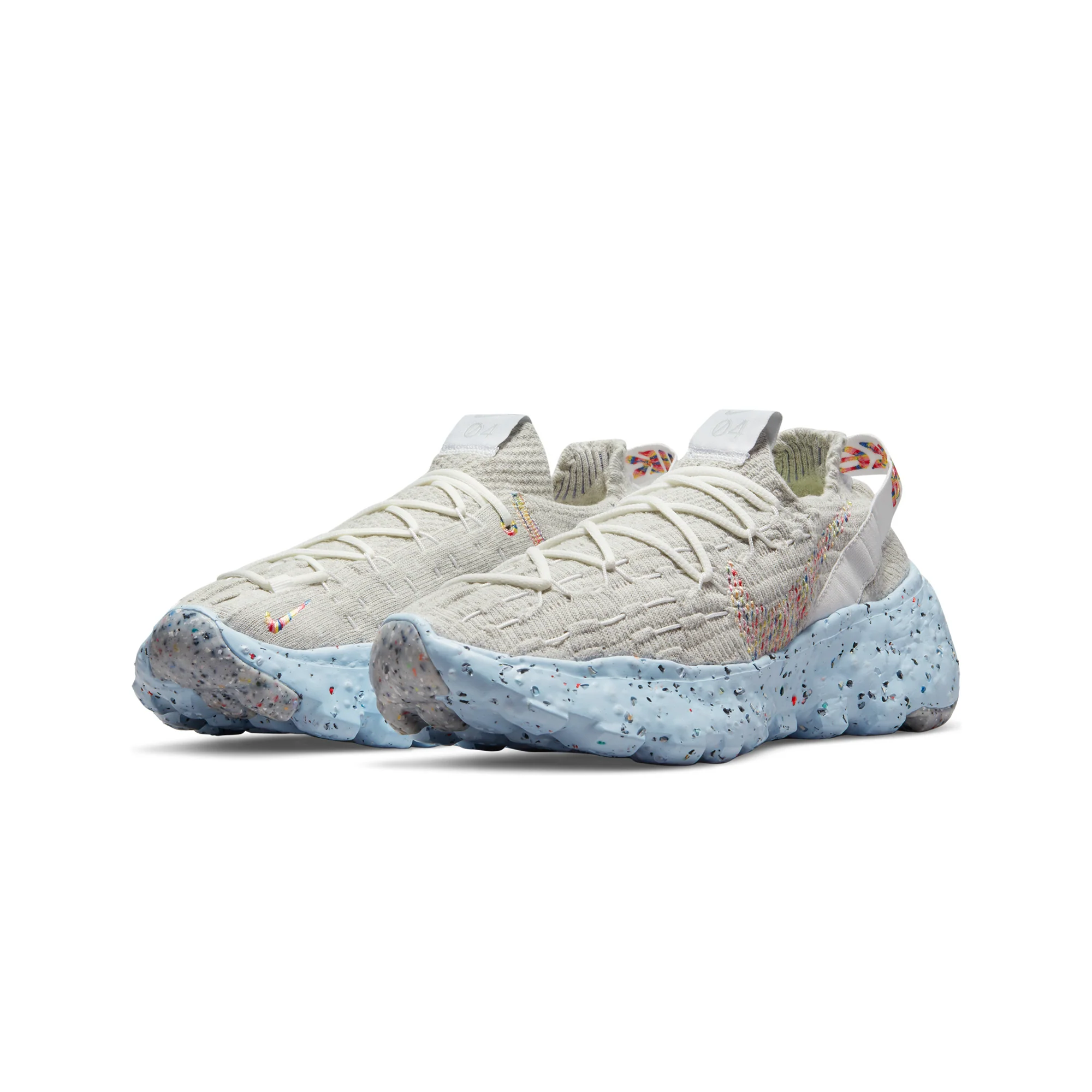 Nike Mens Space Hippie 04 Shoes Summit White/Multi-Color-Photon Dust - Image 2