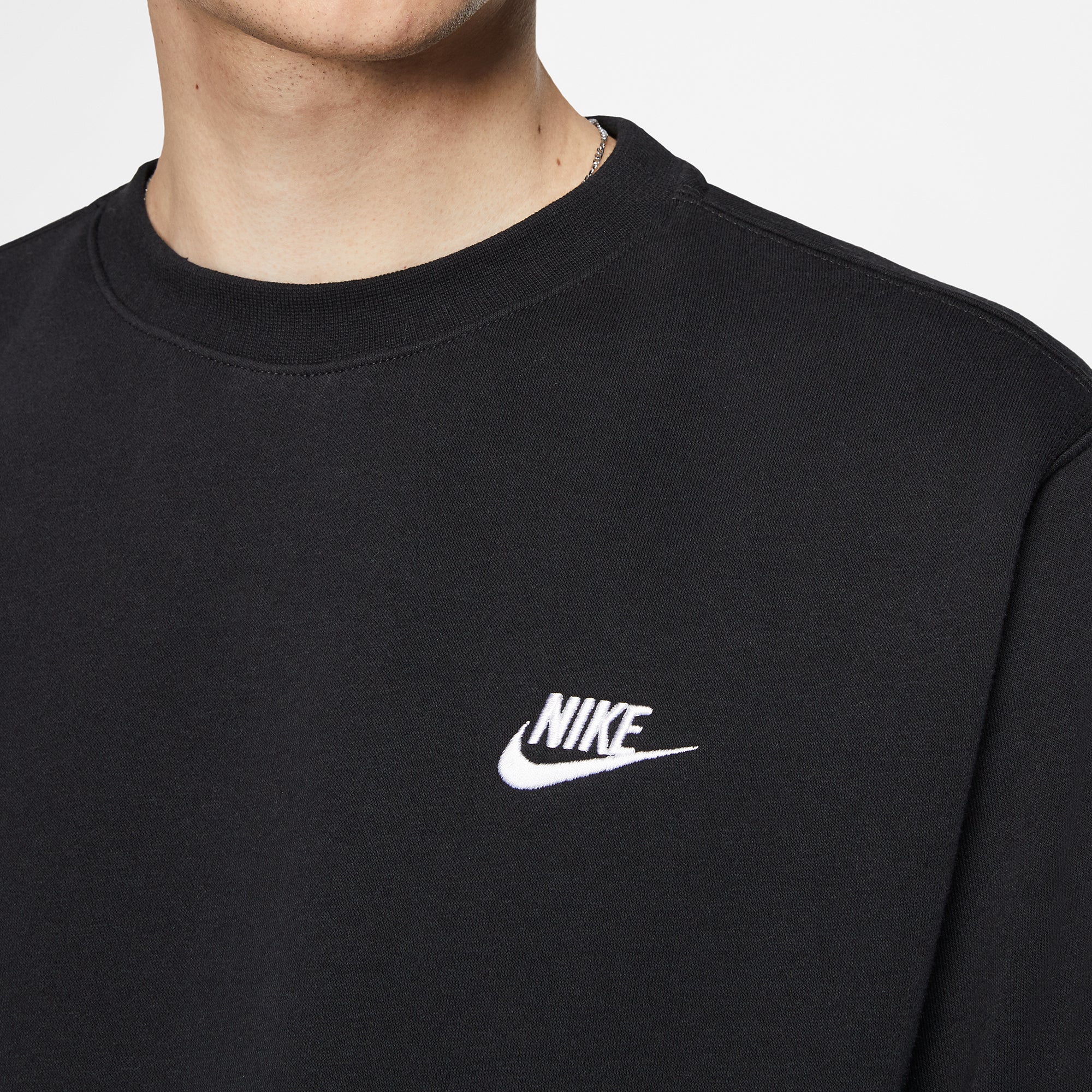 Nike Mens Sportswear Club Fleece Crew Black - Image 4